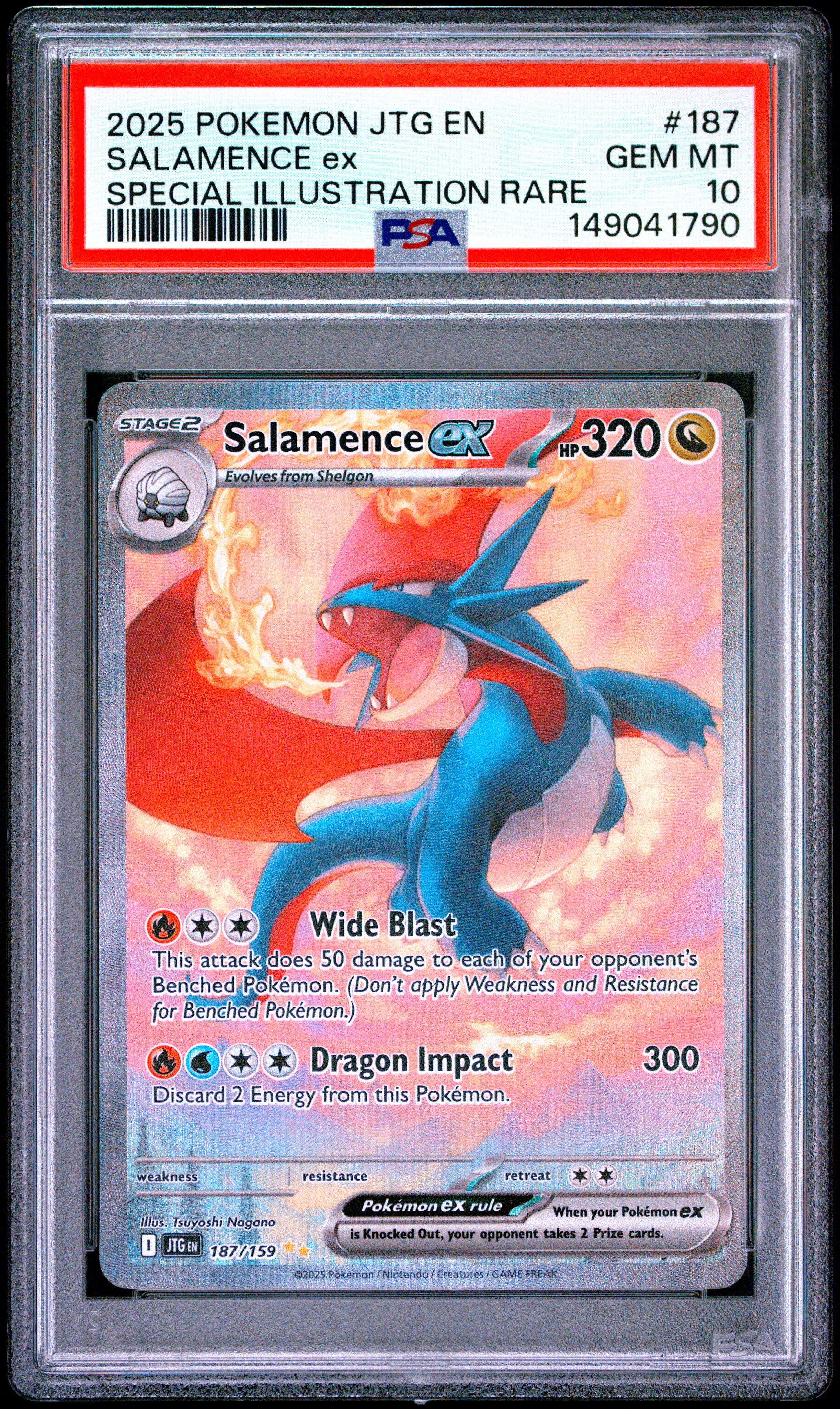2025 Pokemon Jtg En-journey Together 187 Salamence Ex Special