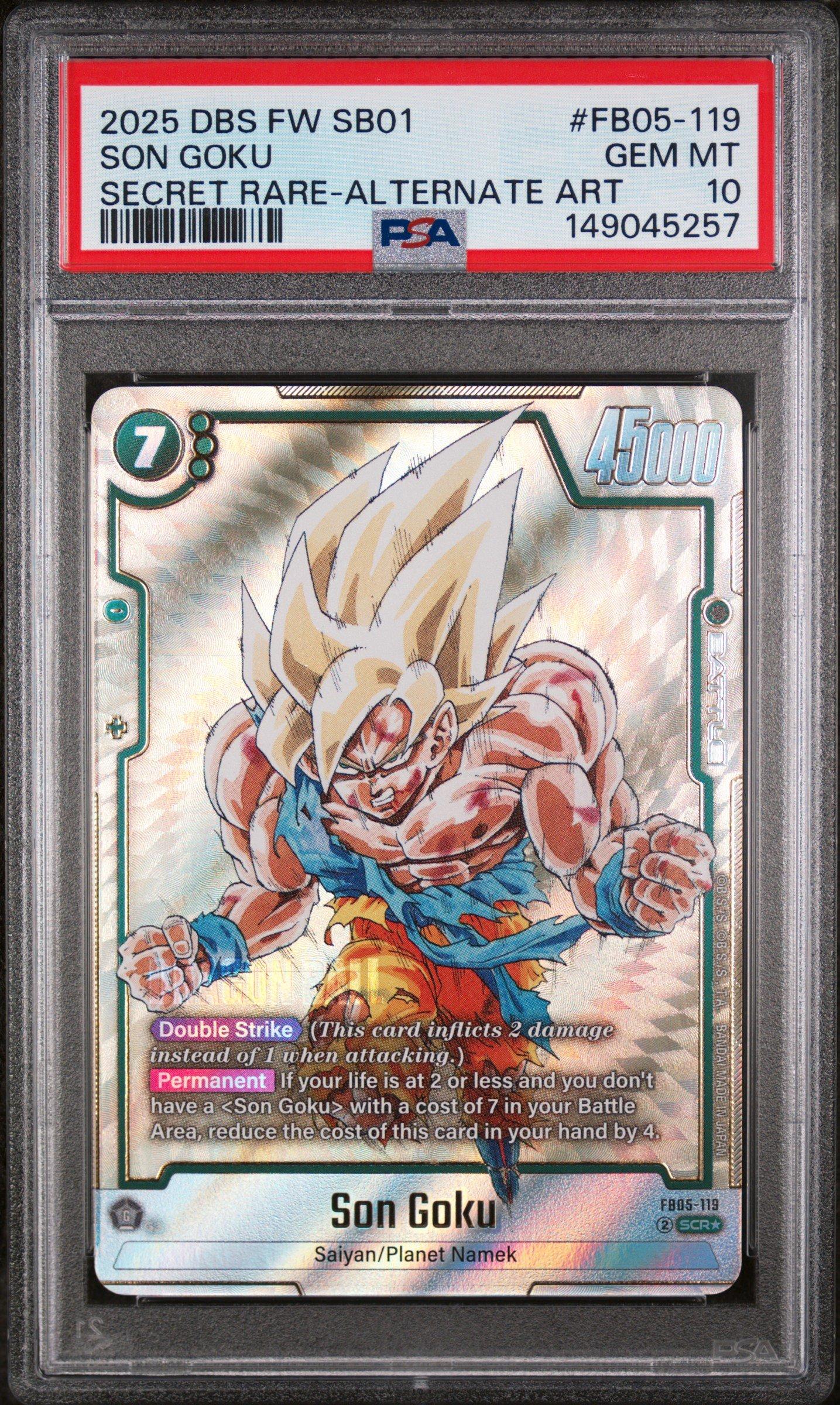 super rare dragon ball z cards 2025 Dragon Ball Super Card Game Fusion World Manga Booster 01 Fb05-119 Son  Goku Secret Rare-alternate Art PSA 10 Graded Card