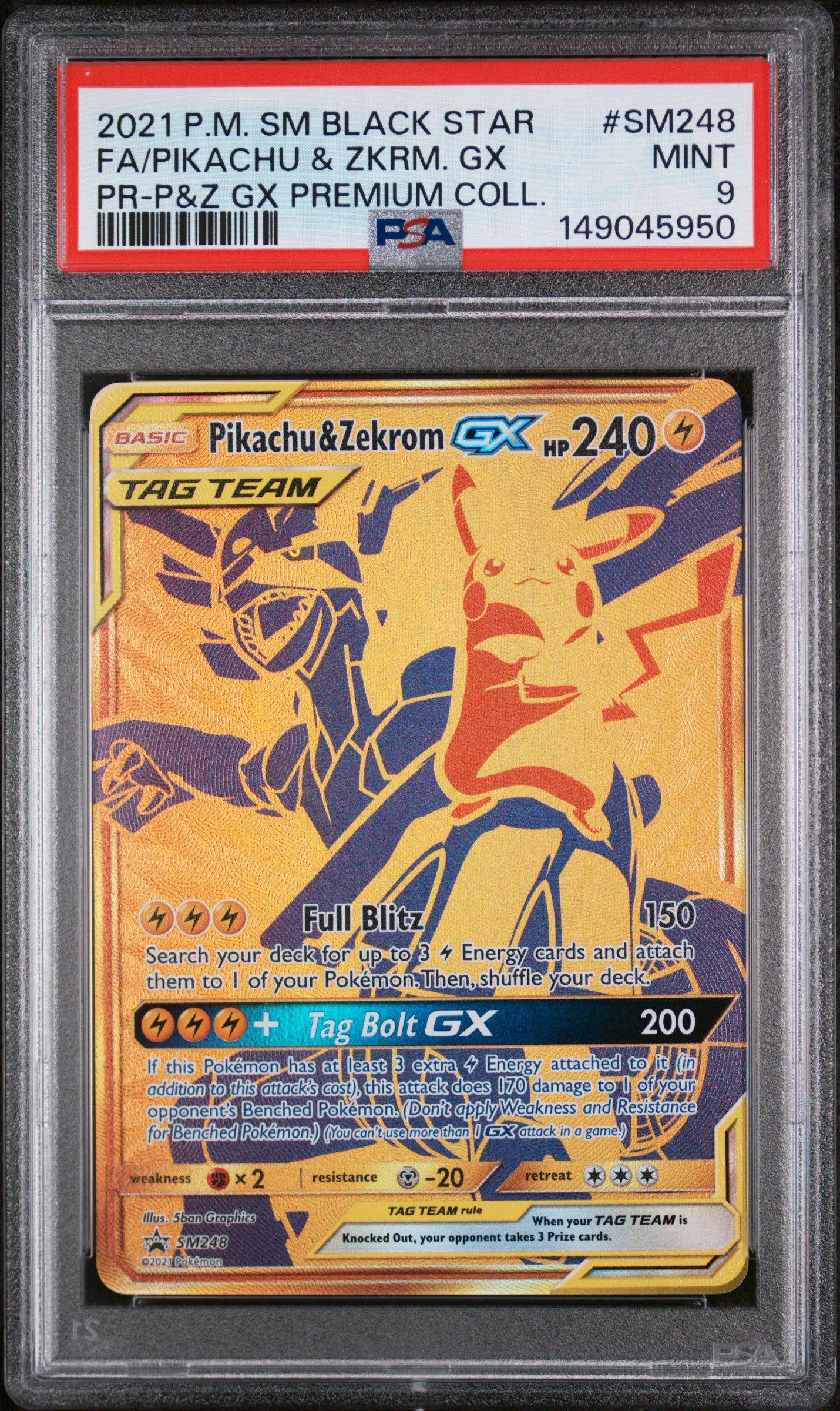 2021 Pokemon Sm Black Star Promo Sm248 Full Art/pikachu & Zekrom