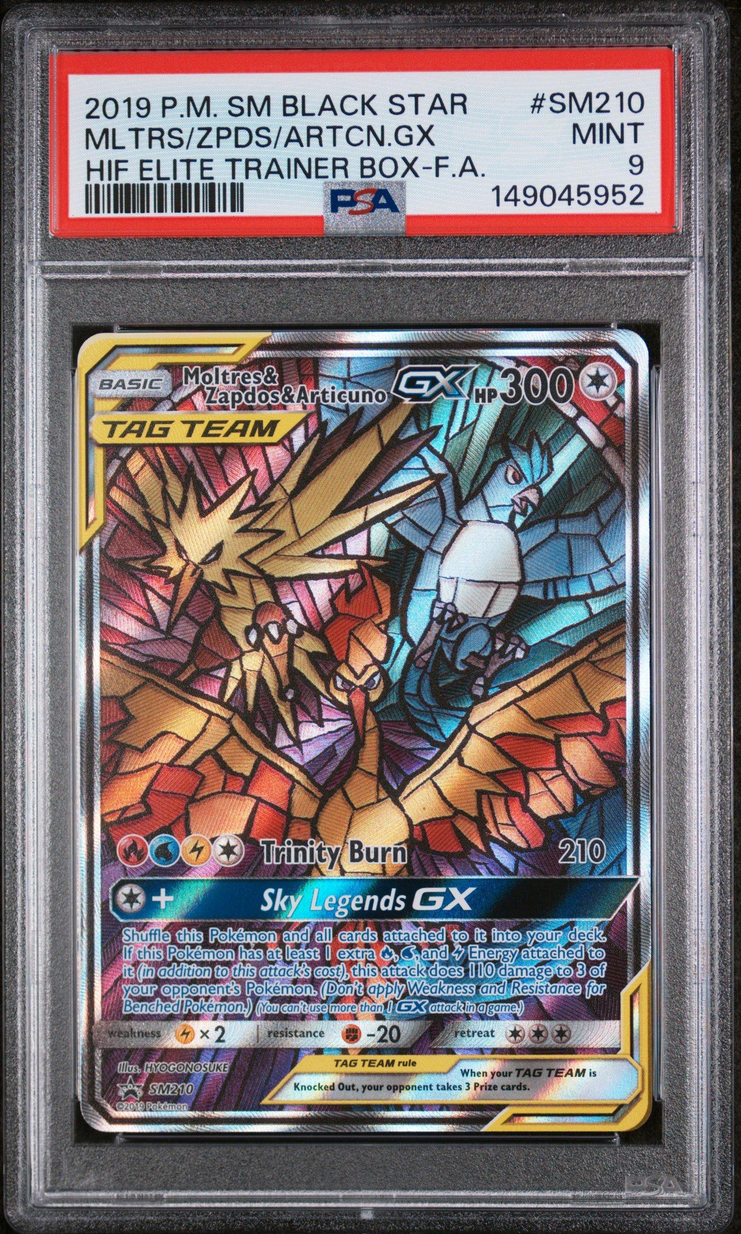 2019 Pokemon Sm Black Star Promo Sm210 Full Art/moltres & Zapdos