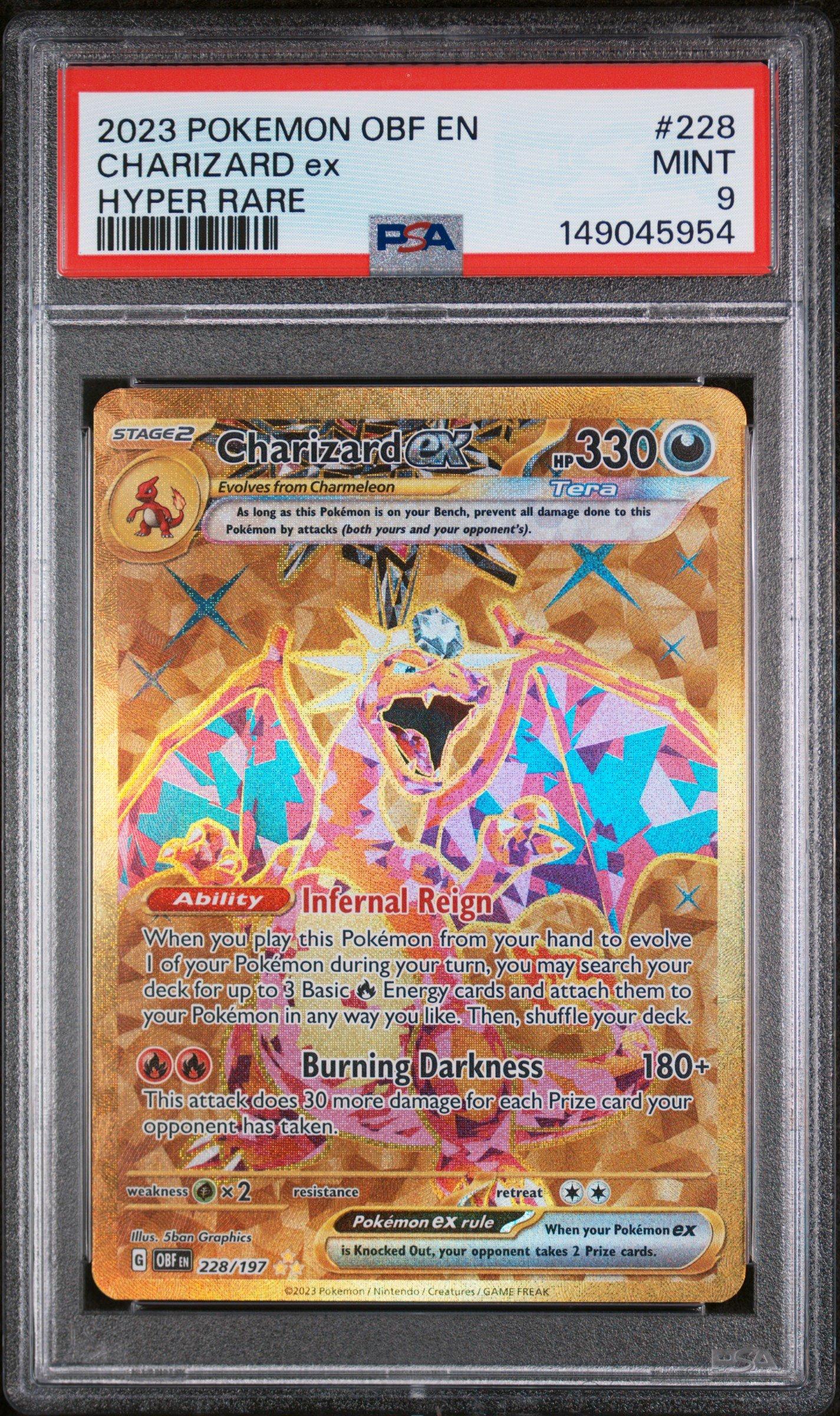 2023 Pokemon Obf En-obsidian Flames 228 Charizard Ex Hyper Rare PSA 9  Graded Card | GameStop