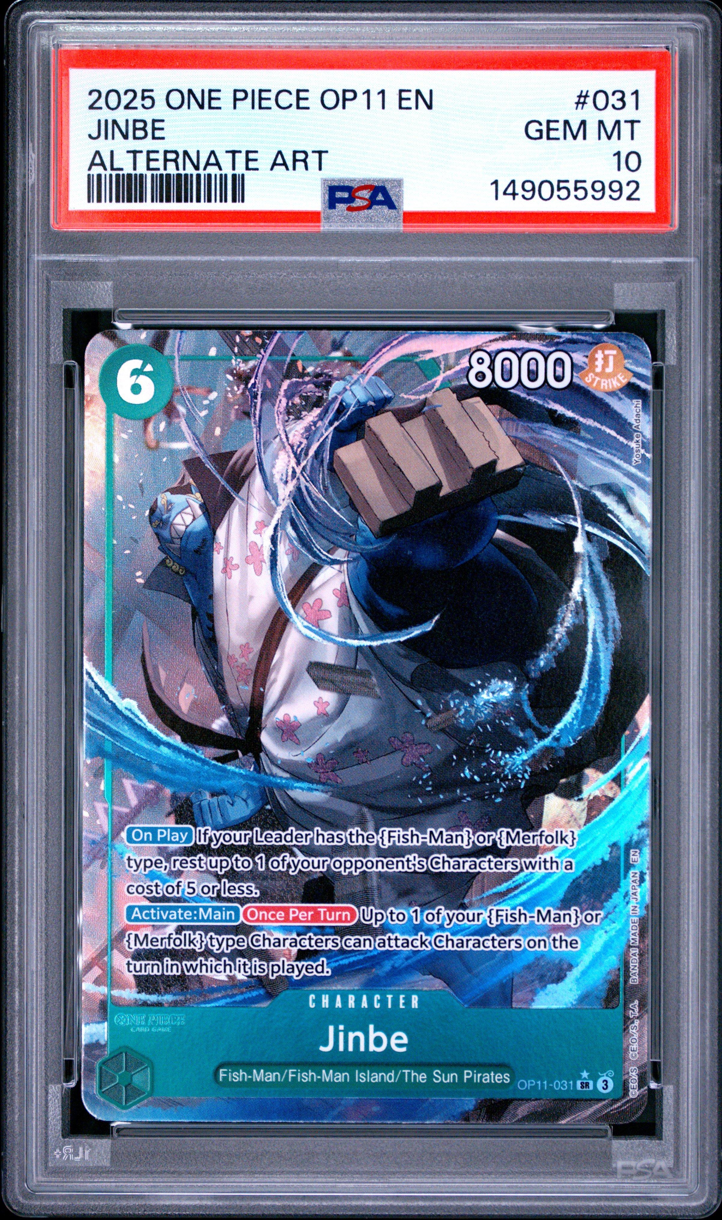 5人の王 1~10 2025 One Piece Op11-a Fist Of Divine Speed 031 Jinbe Alternate Art
