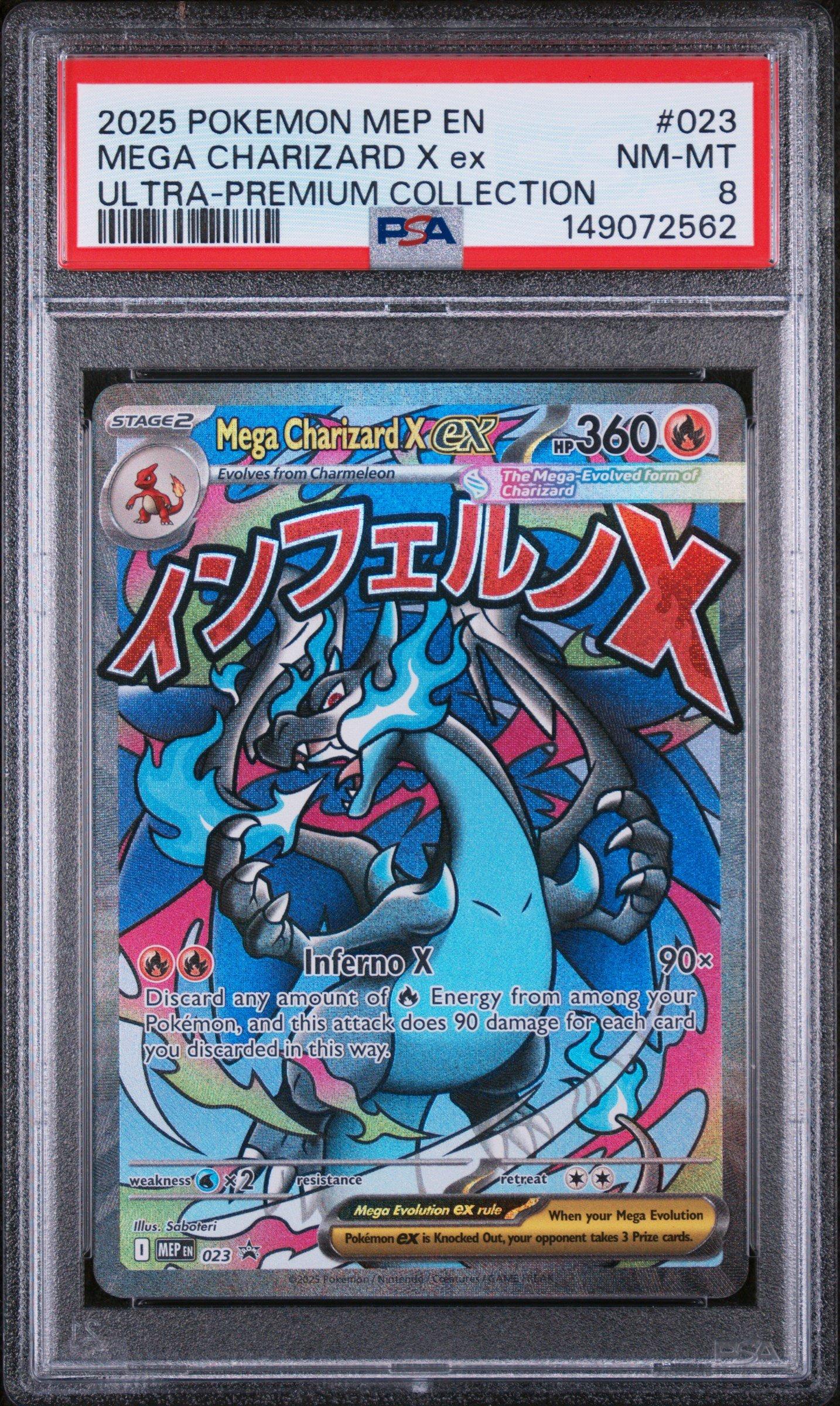 2025 Pokemon Mep En-me Black Star Promo 023 Mega Charizard X Ex
