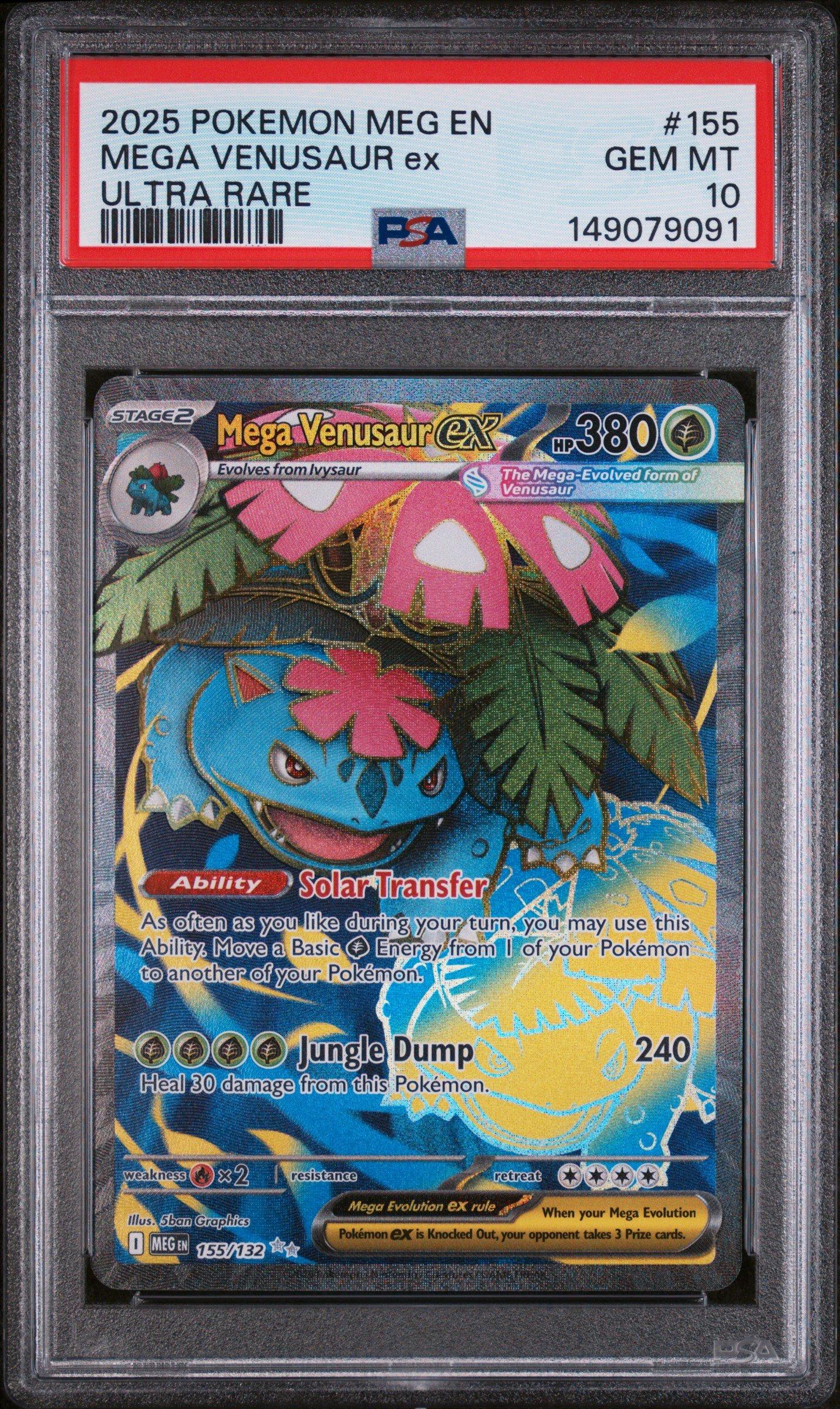 2025 Pokemon Meg En-mega Evolution 155 Mega Venusaur Ex Ultra Rare PSA 10  Graded Card | GameStop