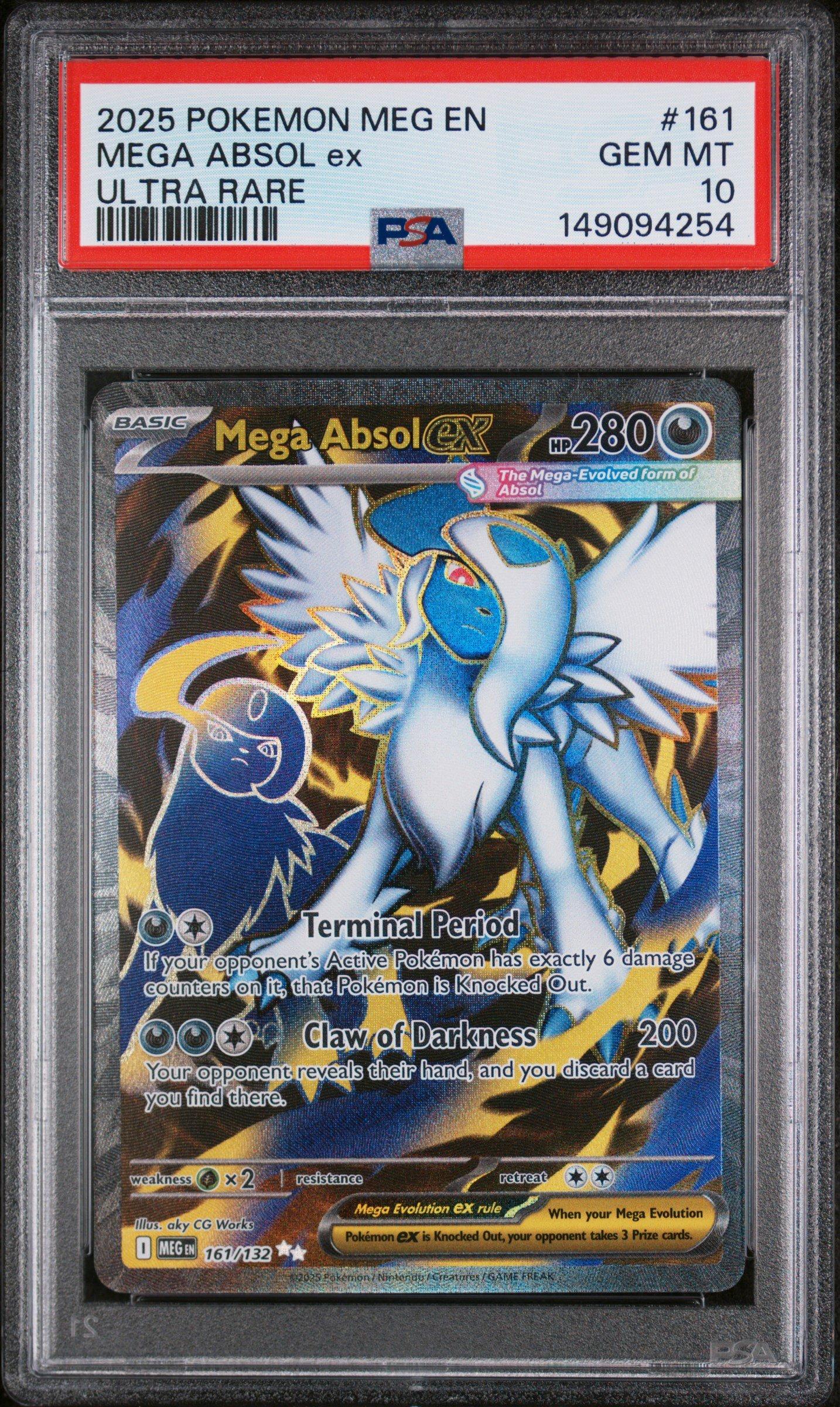 2025 Pokemon Meg En-mega Evolution 161 Mega Absol Ex Ultra Rare
