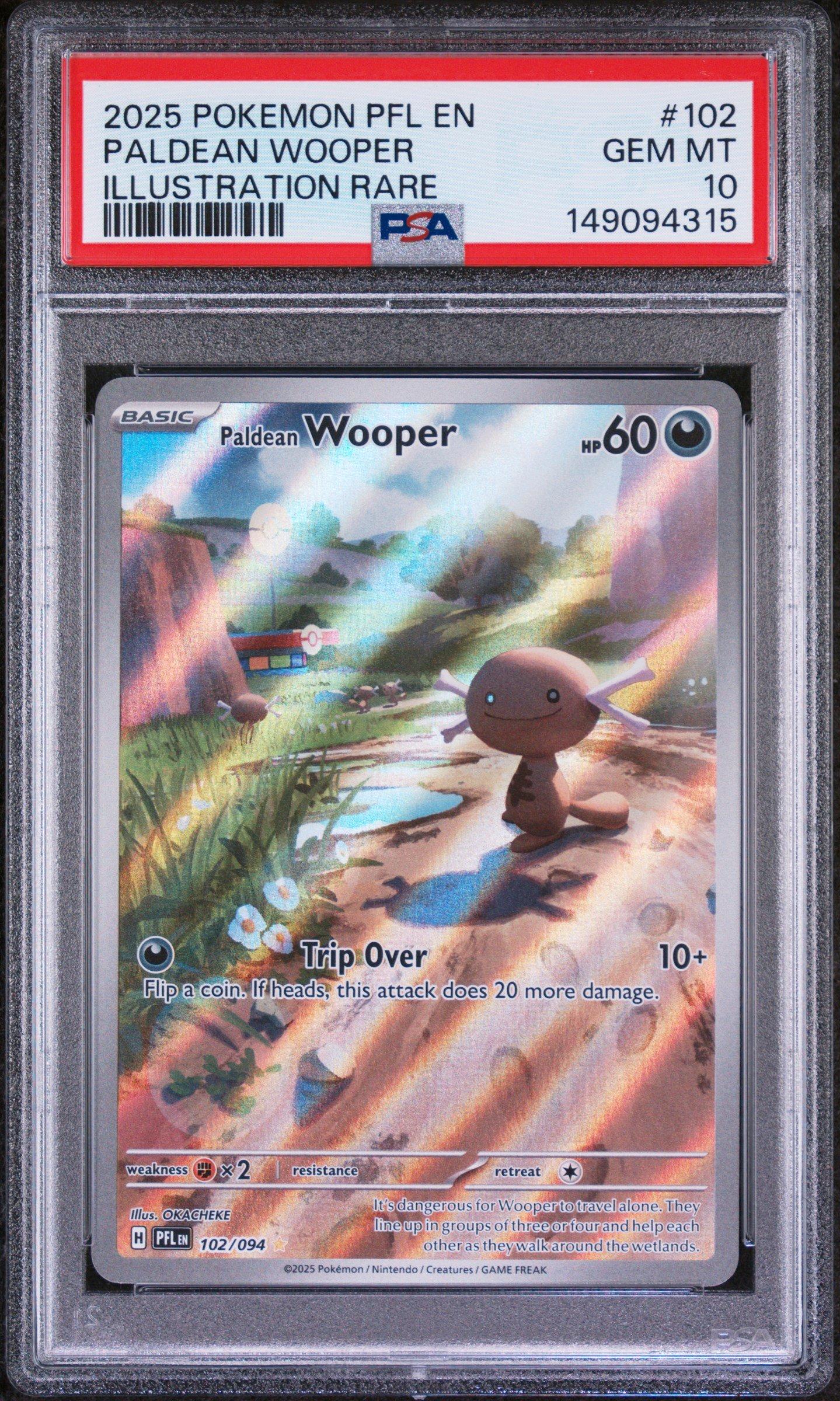 2025 Pokemon Pfl En-phantasmal Flames 102 Paldean Wooper