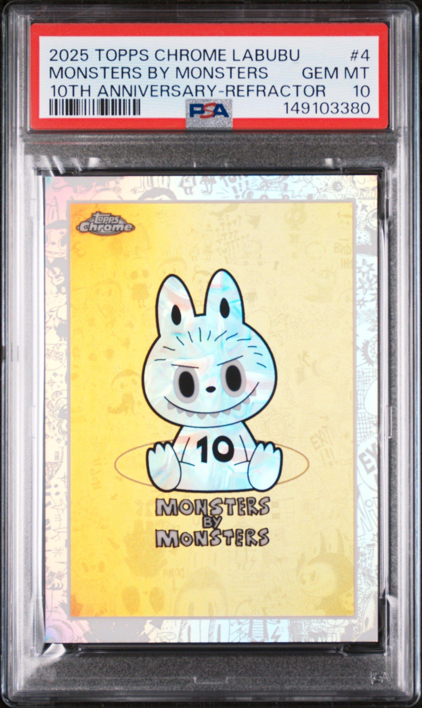 2025 Topps Chrome Labubu 10th Anniversary 4 Monsters By Monsters