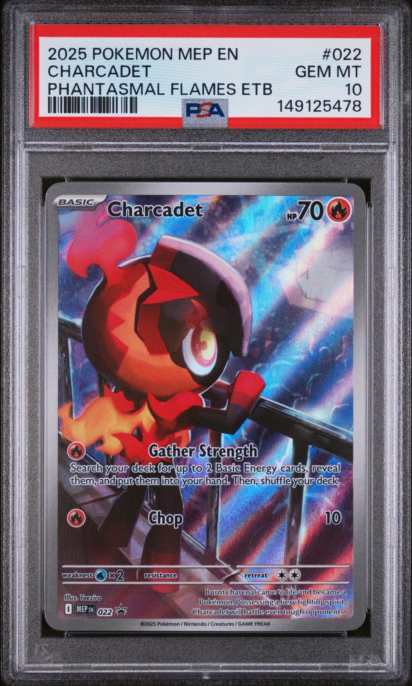 2025 Pokemon Mep En-me Black Star Promo 022 Charcadet Phantasmal Flames  Elite Trainer Box PSA 10 Graded Card | GameStop