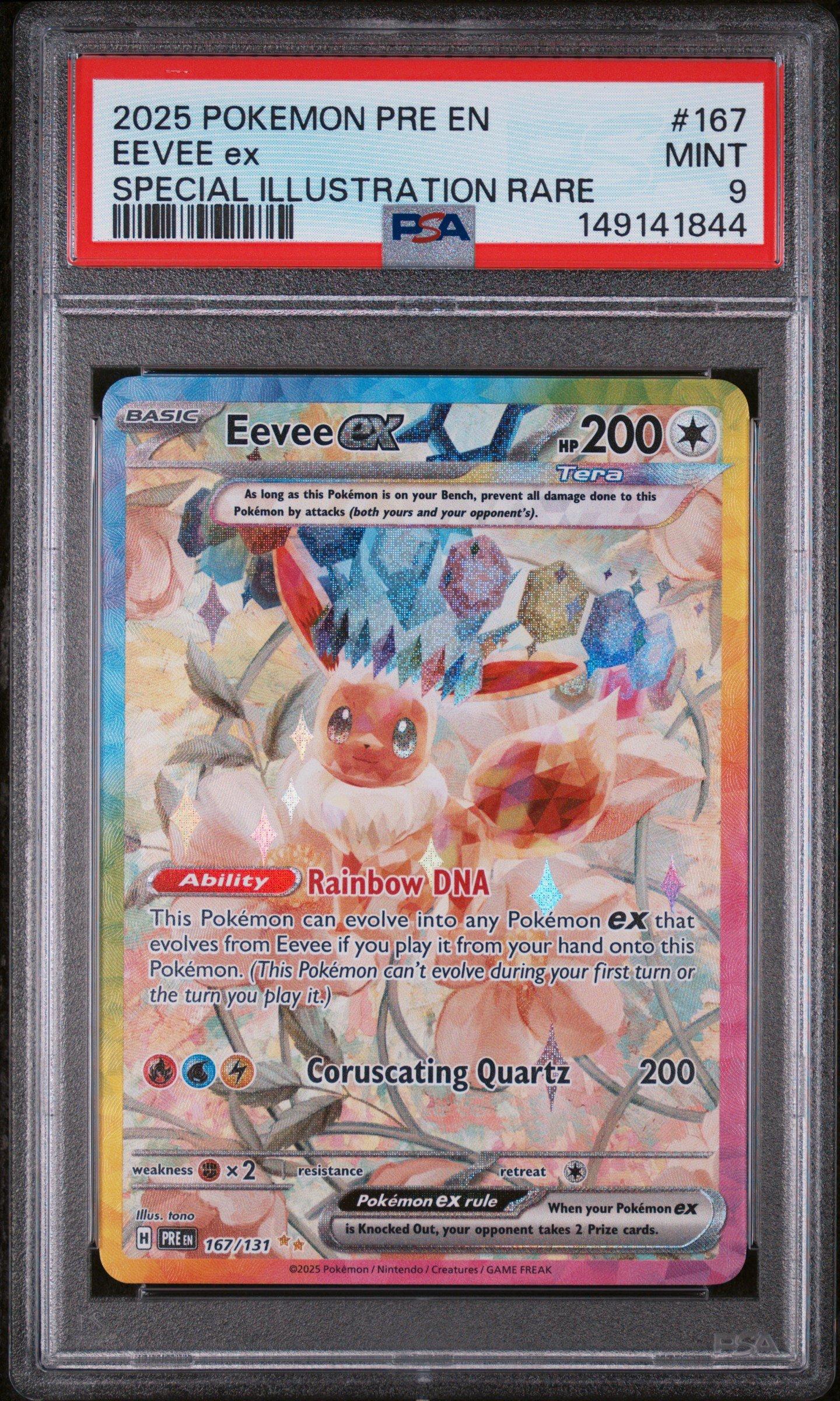 2025 Pokemon Pre En-prismatic Evolutions 167 Eevee Ex Special