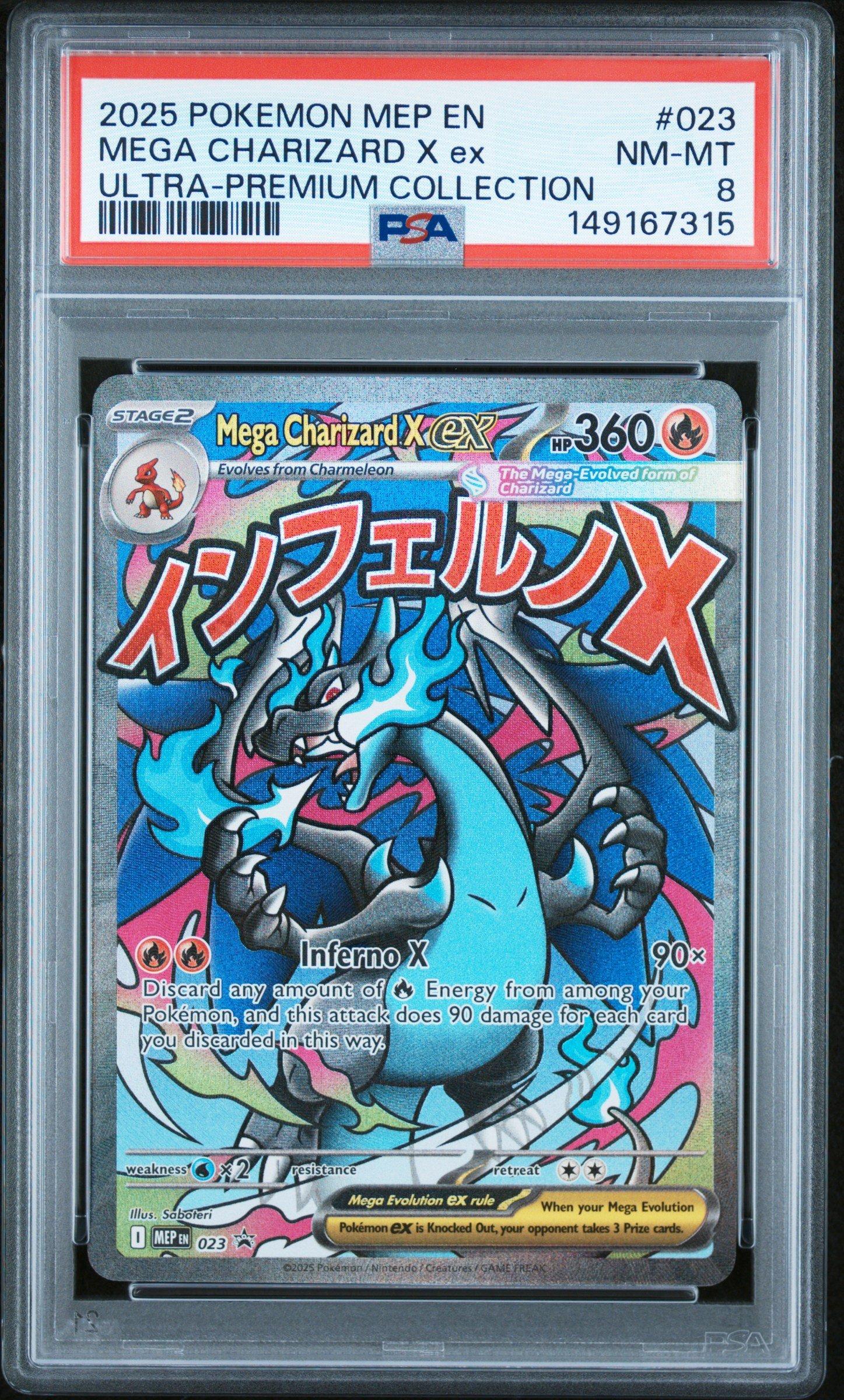 2025 Pokemon Mep En-me Black Star Promo 023 Mega Charizard X Ex