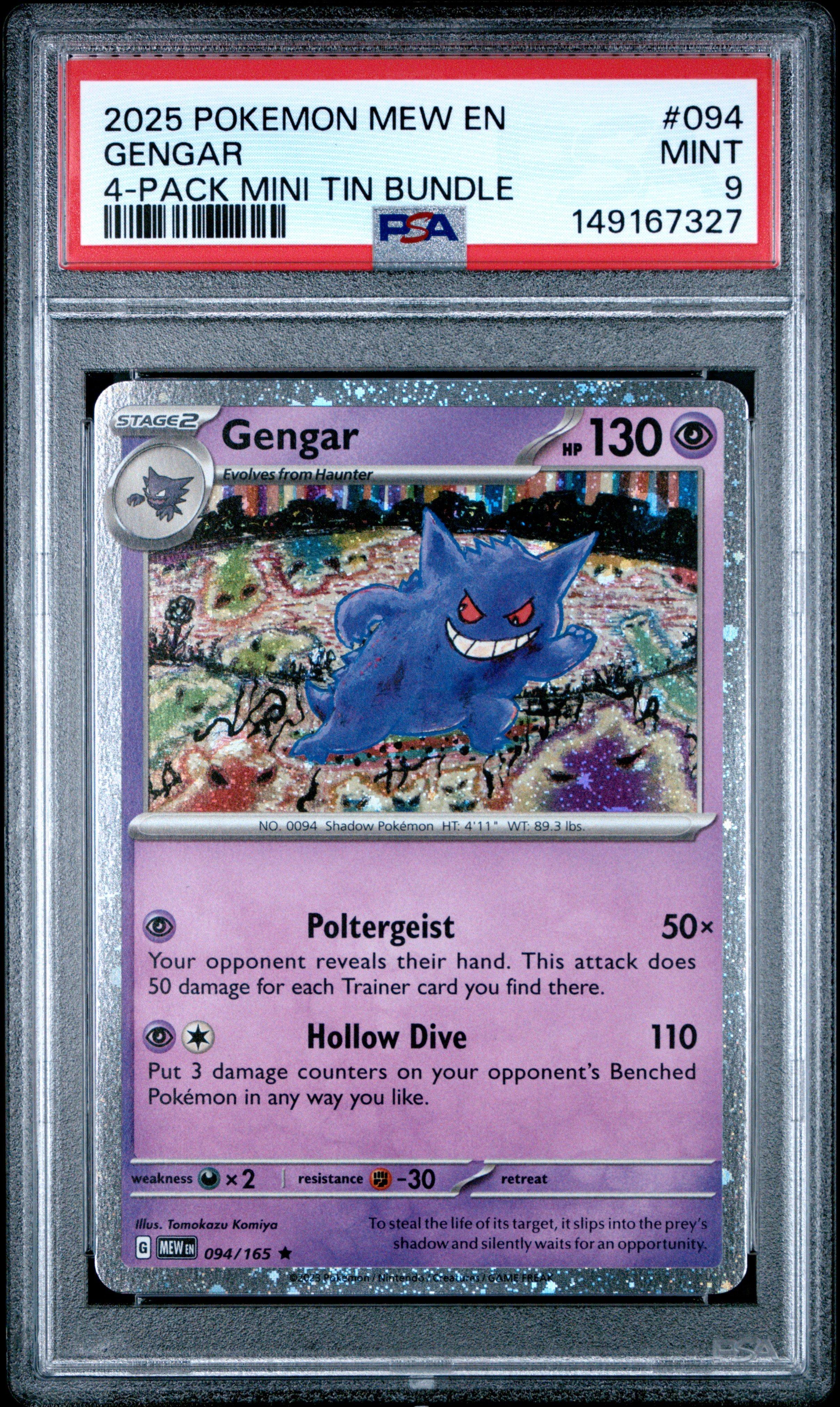 gengar pokemon card original Gengar 1999 Pokemon Fossil Holo #5 CGC Authenticated 7.5 Card