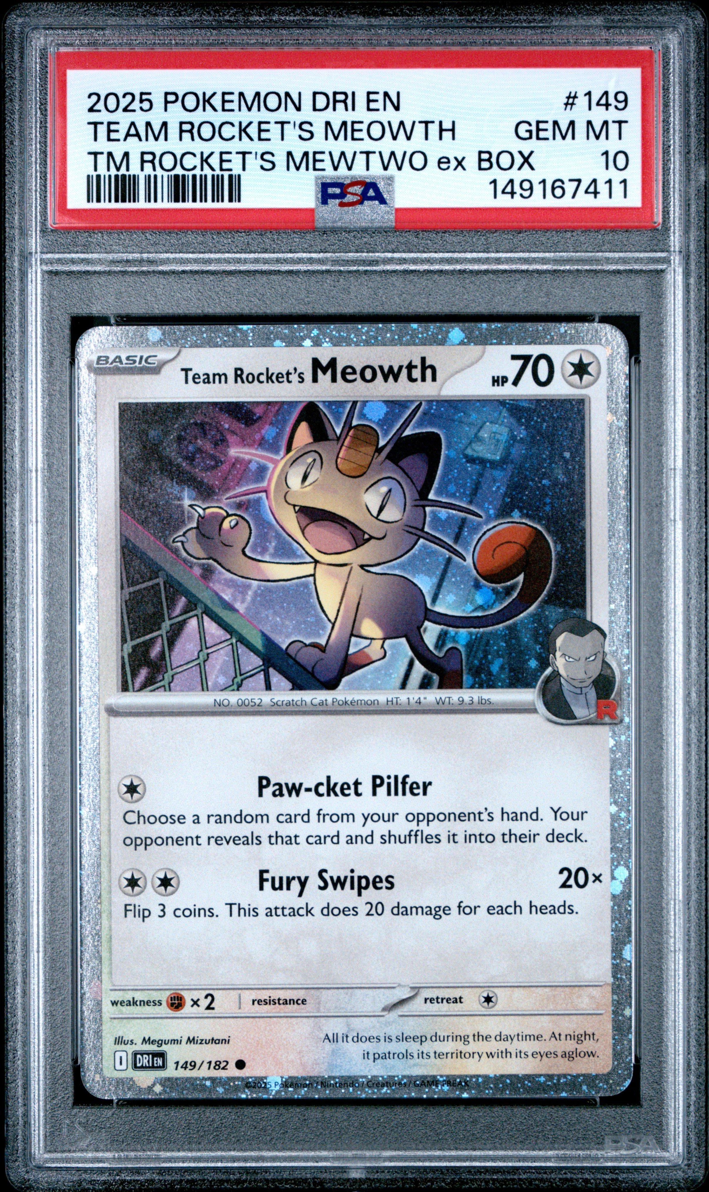 2025 Pokemon Dri En-destined Rivals 149 Team Rocket's Meowth Team