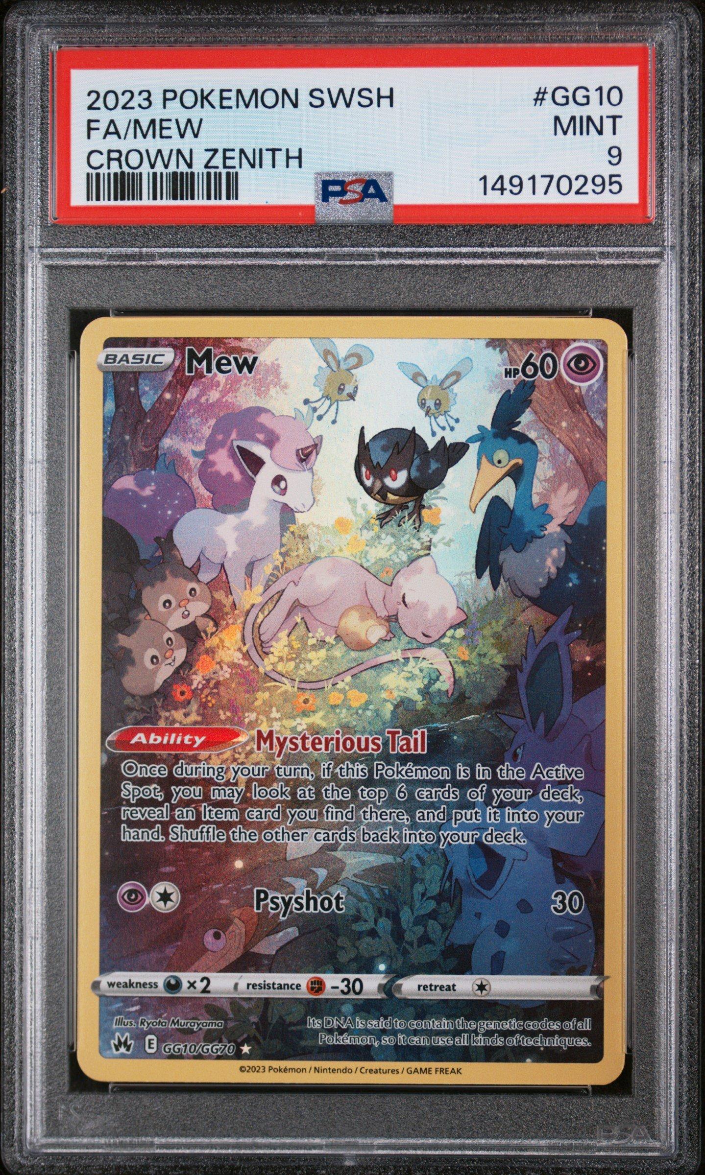 2023 Pokemon Sword And Shield Crown Zenith Gg10 Full Art/mew PSA 9