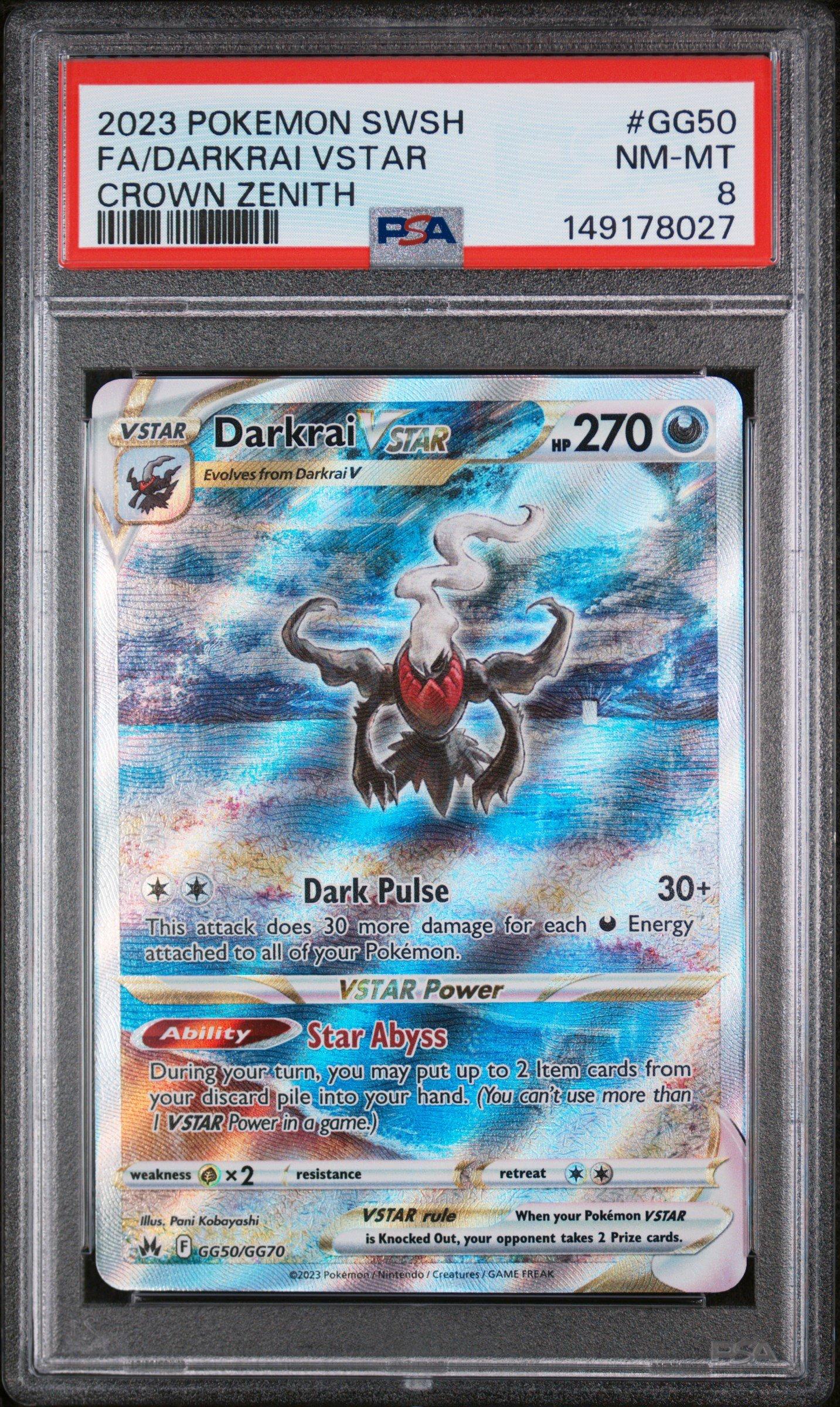 2023 Pokemon Sword And Shield Crown Zenith Gg50 Full Art/darkrai