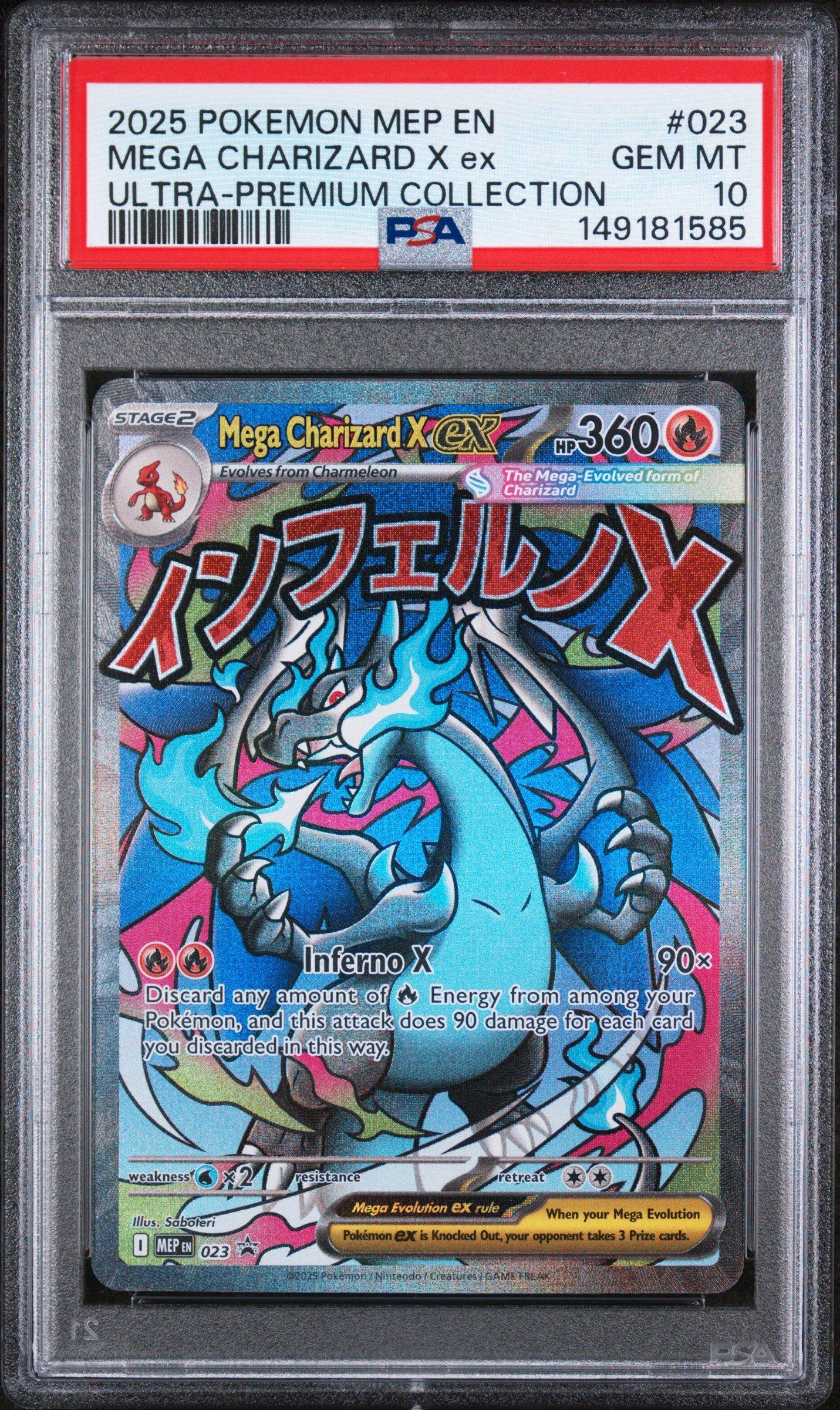 2025 Pokemon Mep En-me Black Star Promo 023 Mega Charizard X Ex