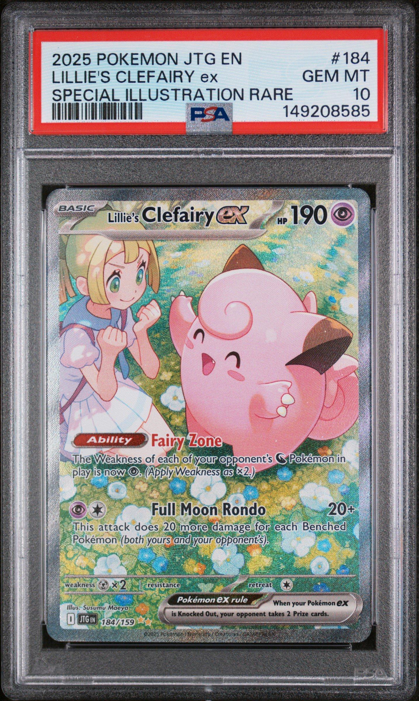 2025 Pokemon Jtg En-journey Together 184 Lillie's Clefairy Ex