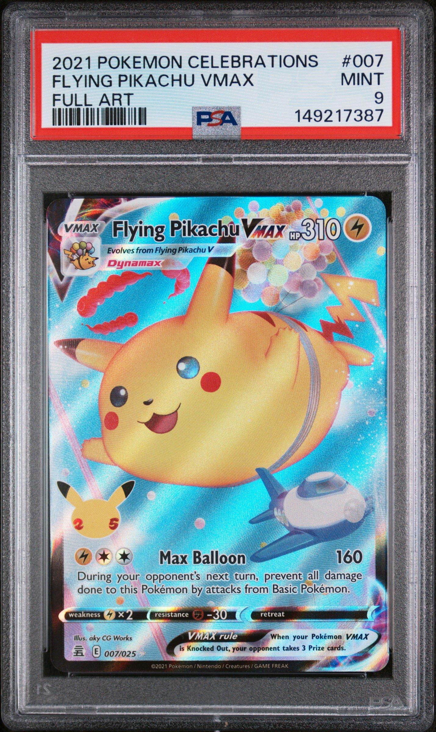 2021 ピカチュウvmax psa9 2021 Pokemon Celebrations 007 Full Art/flying Pikachu Vmax PSA 9