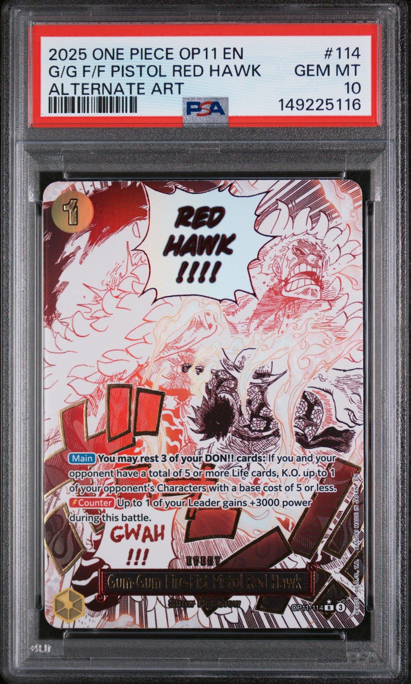 2025 One Piece Op11-a Fist Of Divine Speed 114 Gum-gum Fire-fist