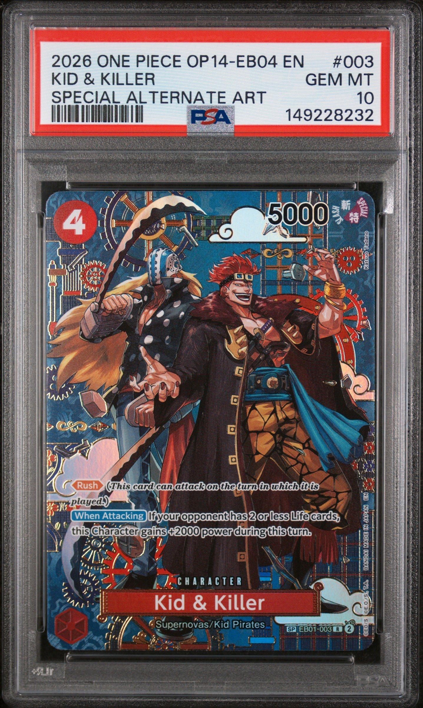 2026 One Piece Op14-eb04-the Azure Sea's Seven 003 Kid & Killer