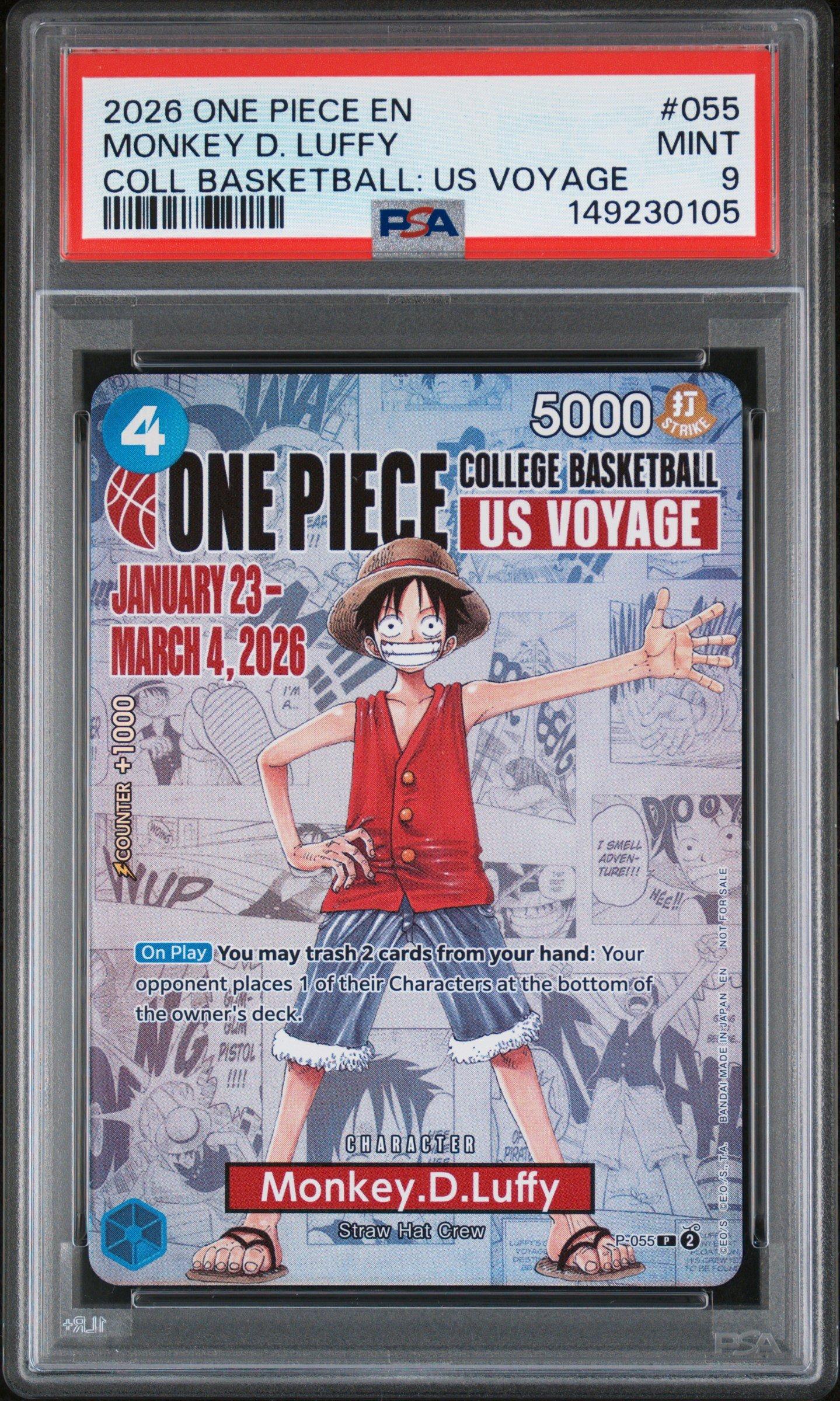 2025 One Piece Starter Deck St21-ex Gear 5 001 Monkey D. Luffy PSA