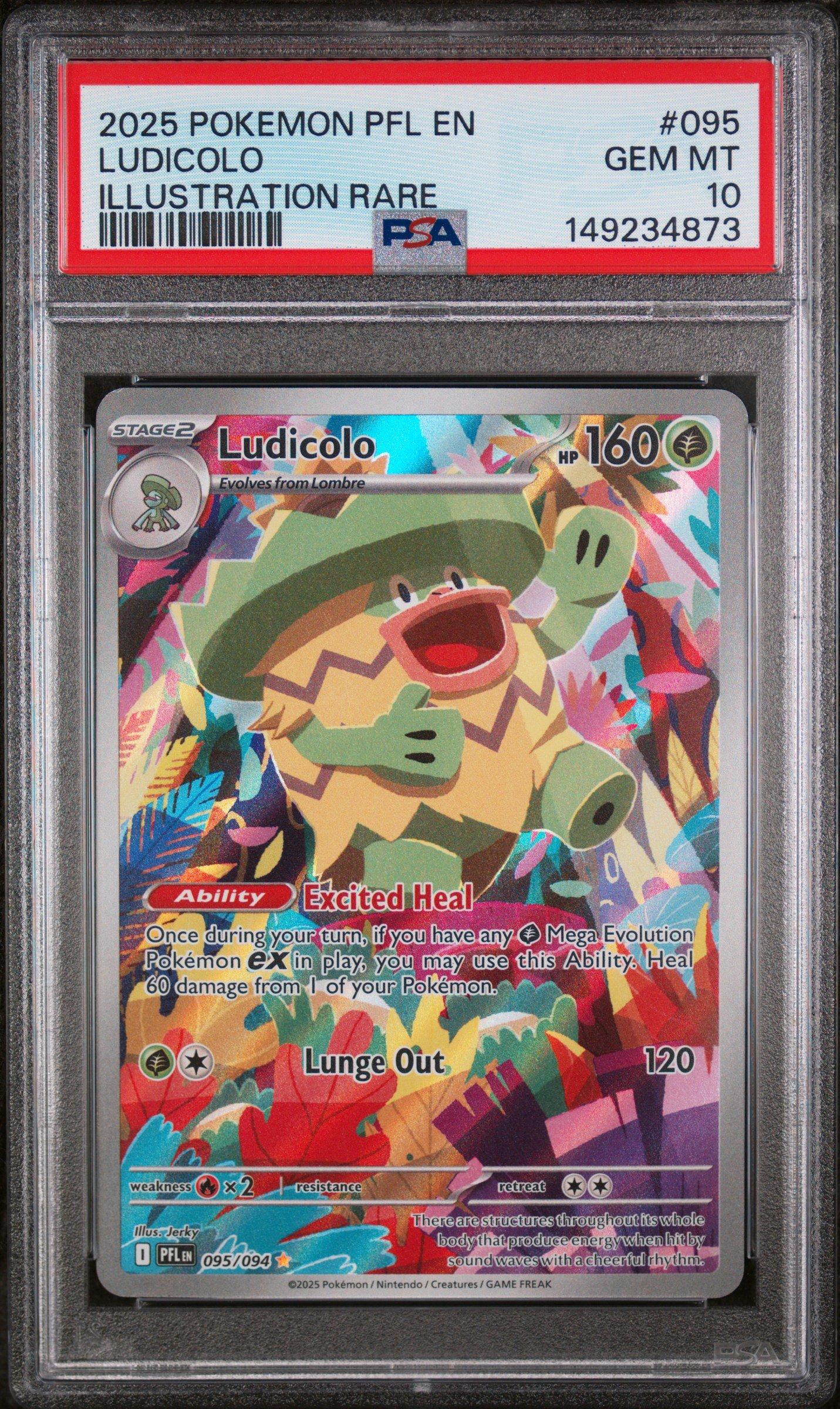 2025 Pokemon Pfl En-phantasmal Flames 095 Ludicolo Illustration