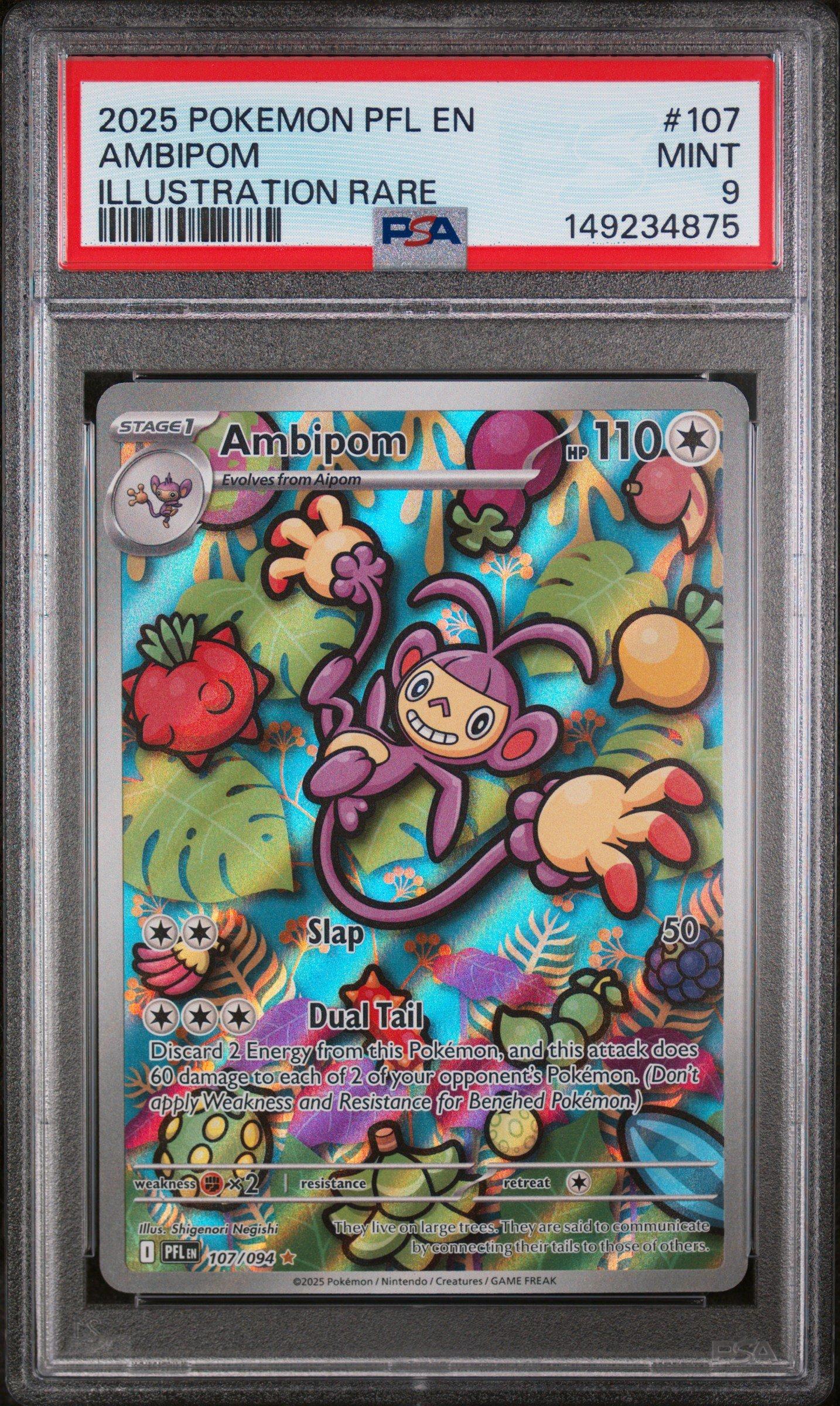 2025 Pokemon Pfl En-phantasmal Flames 107 Ambipom Illustration