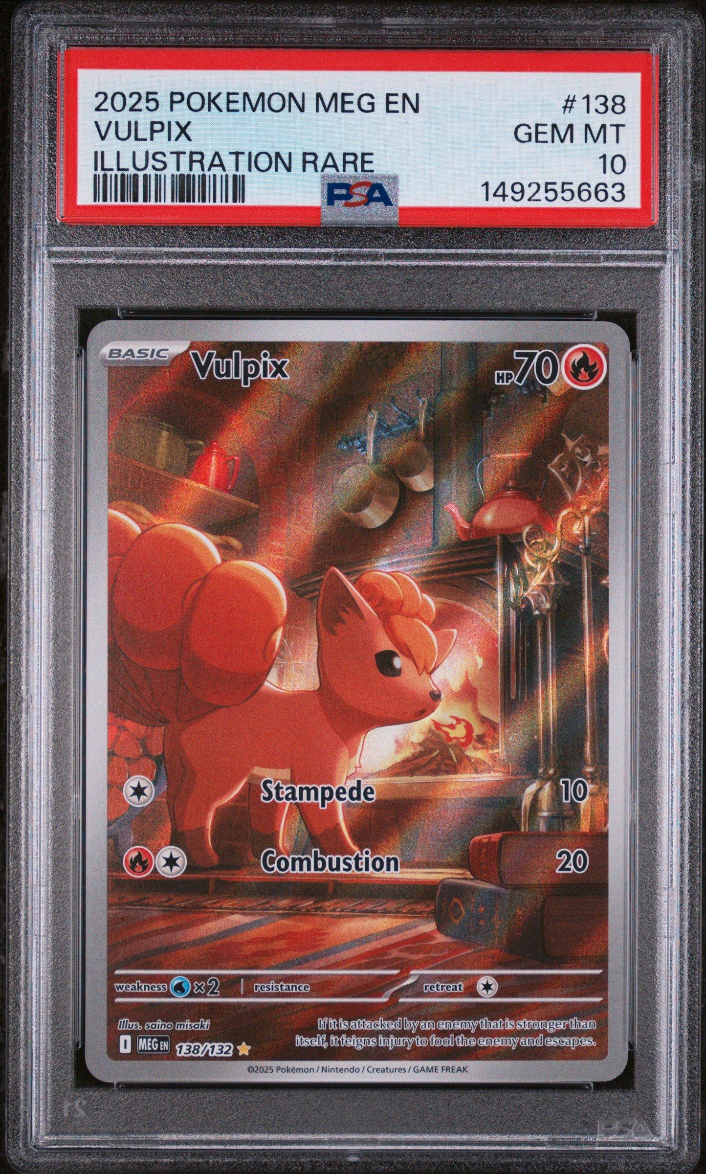 2025 Pokemon Meg En-mega Evolution 138 Vulpix Illustration Rare