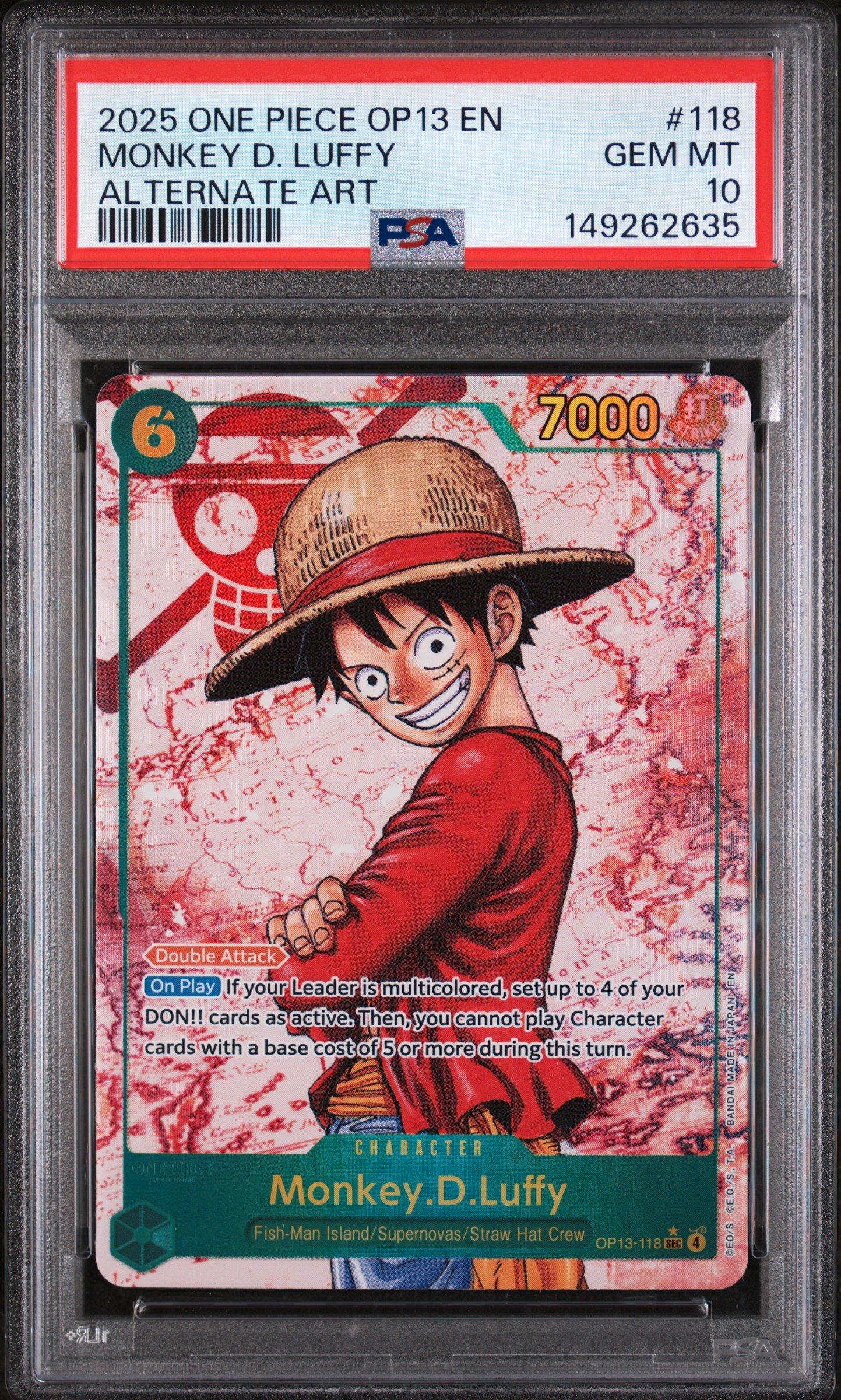 2025 One Piece Op13-carrying On His Will 118 Monkey D. Luffy