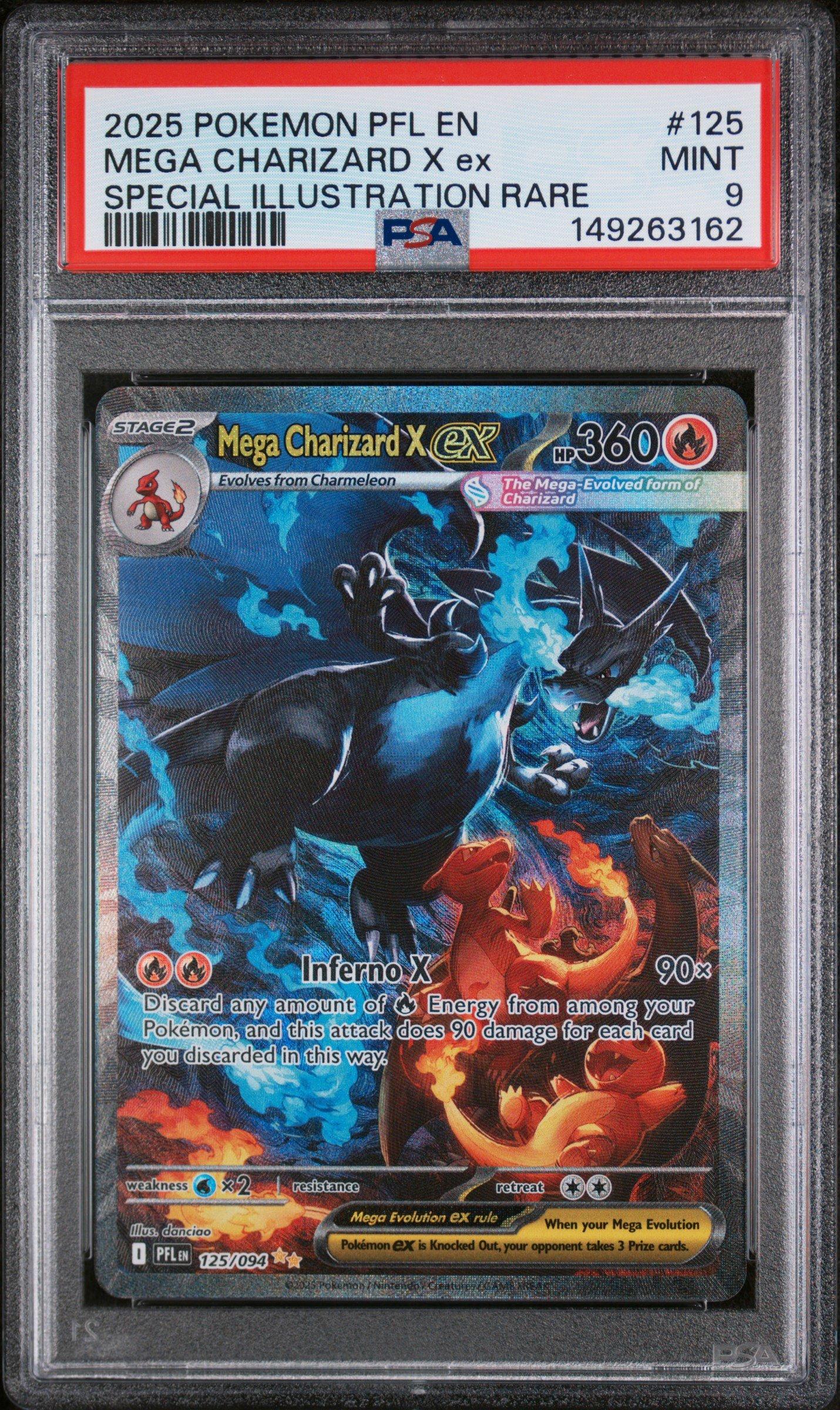 2025 Pokemon Pfl En-phantasmal Flames 125 Mega Charizard X Ex