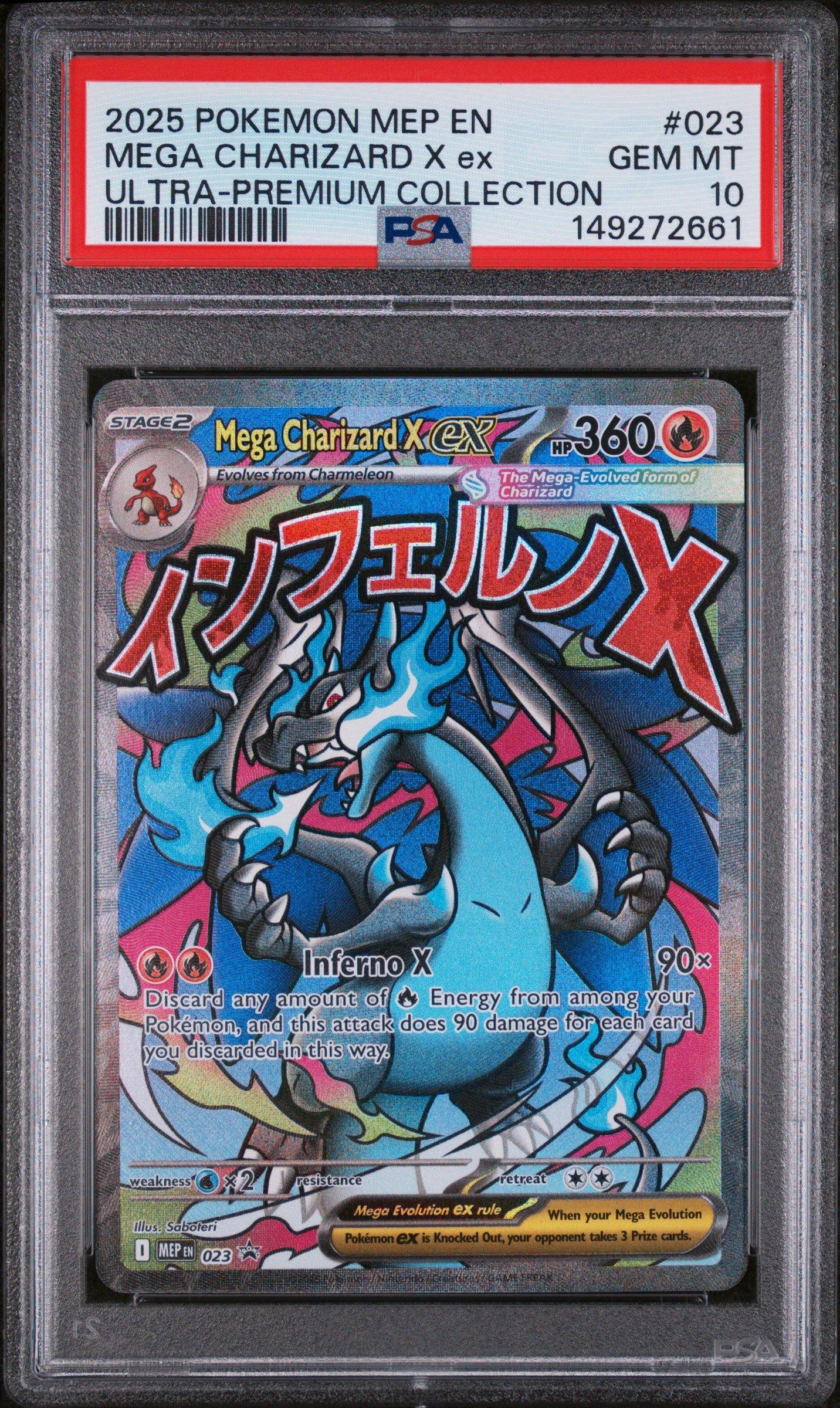 2025 Pokemon Mep En-me Black Star Promo 023 Mega Charizard X Ex