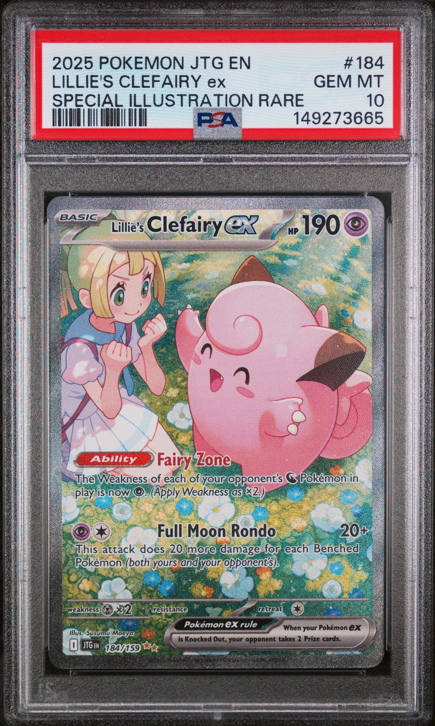 2025 Pokemon Jtg En-journey Together 184 Lillie's Clefairy Ex