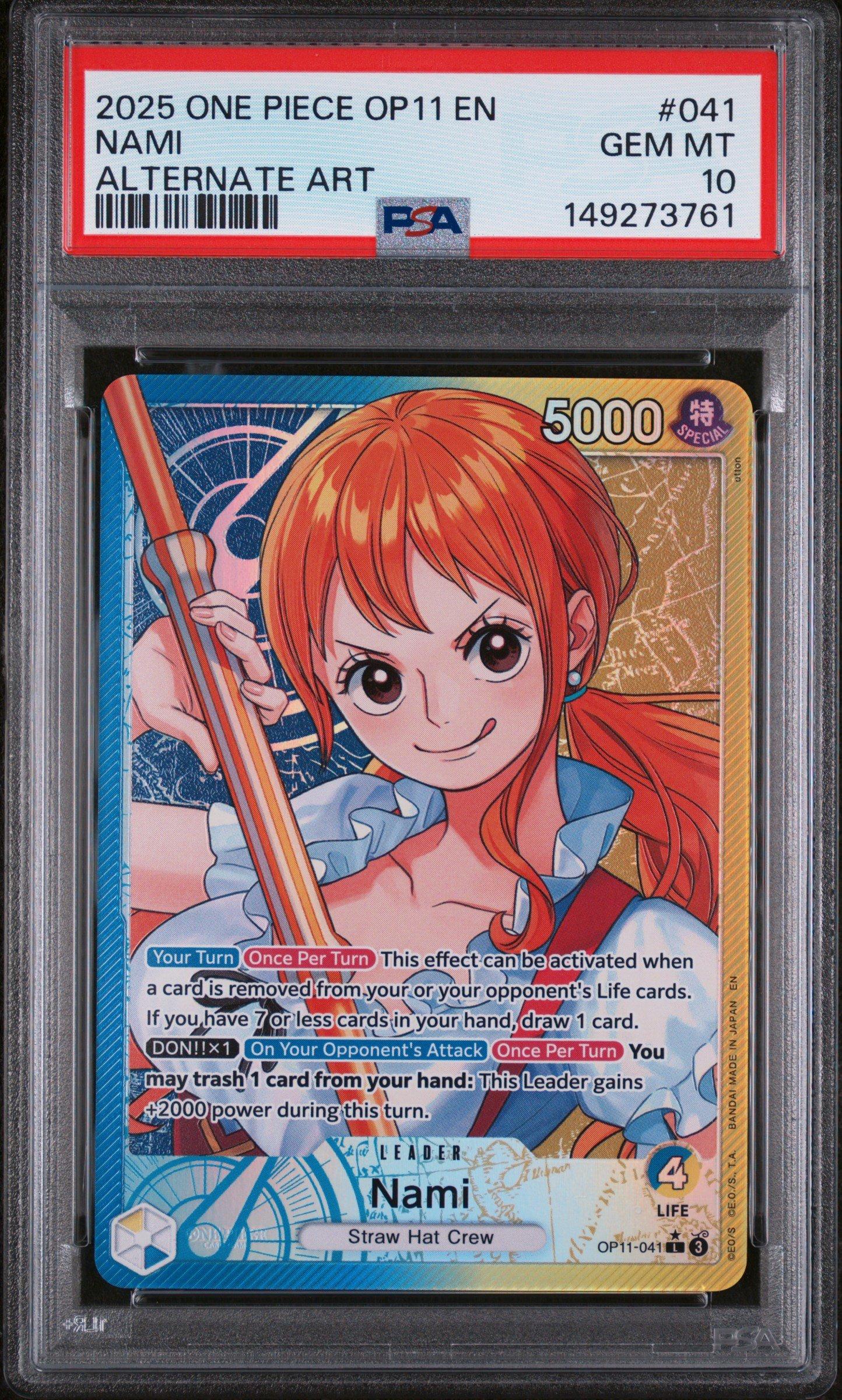 2025 One Piece Op11-a Fist Of Divine Speed 041 Nami Alternate Art