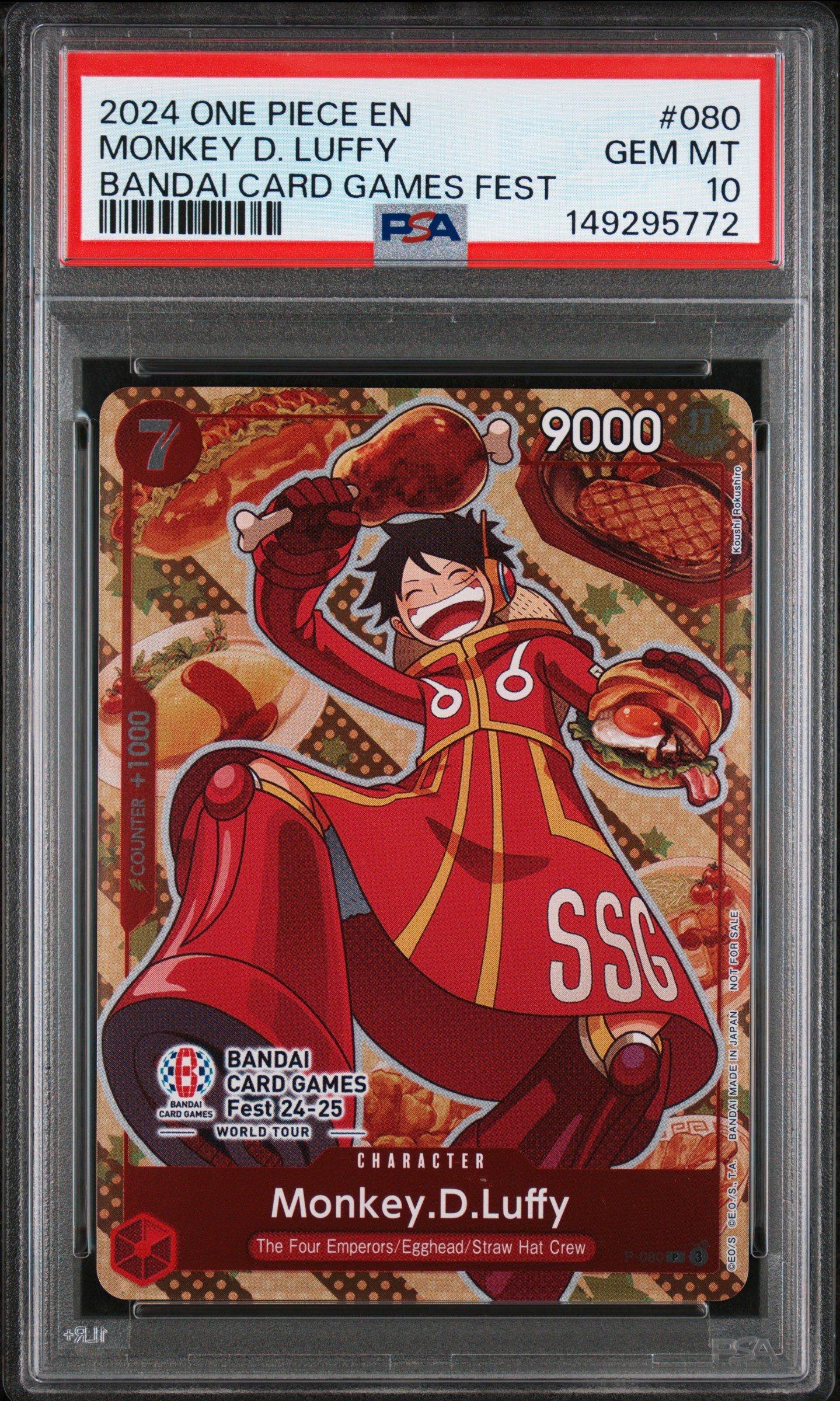 2024 One Piece Promos 080 Monkey D. Luffy Bandai Card Games Fest