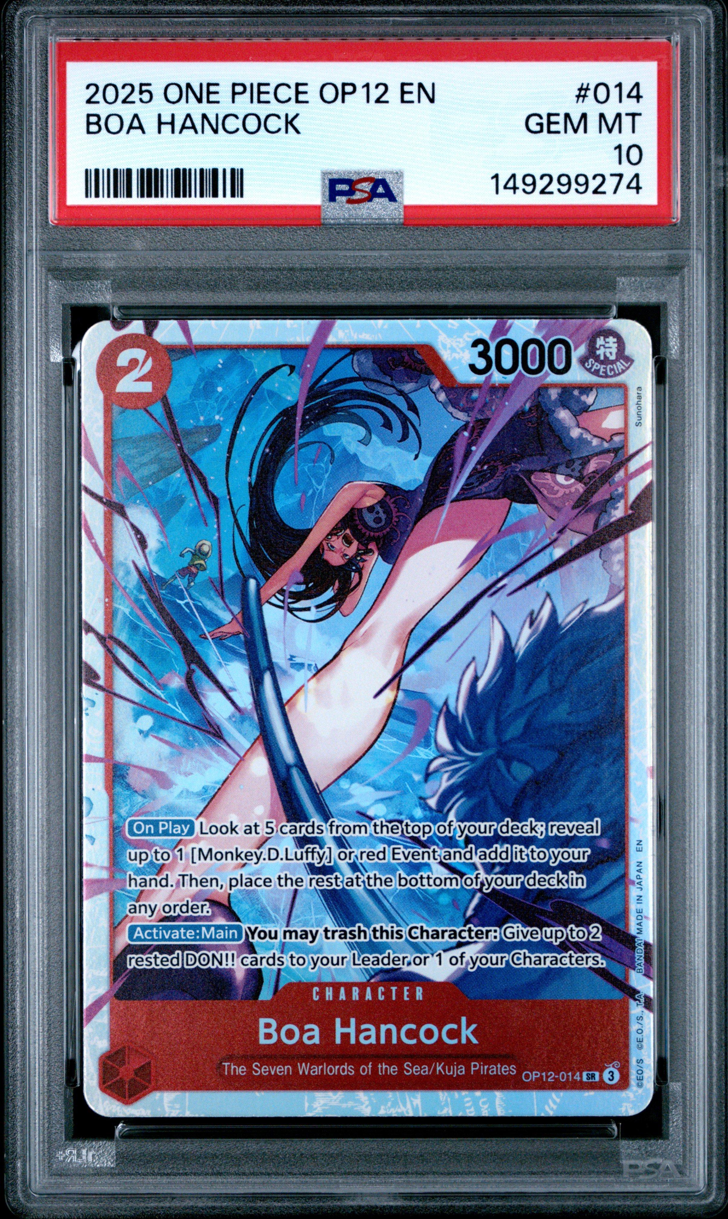 2025 One Piece Op12-legacy Of The Master 014 Boa Hancock PSA 10