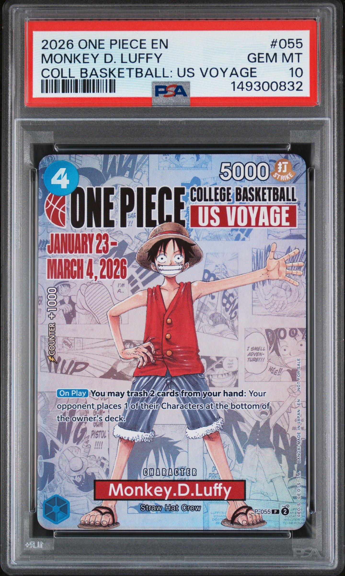 2026 One Piece Promos 055 Monkey D. Luffy One Piece College