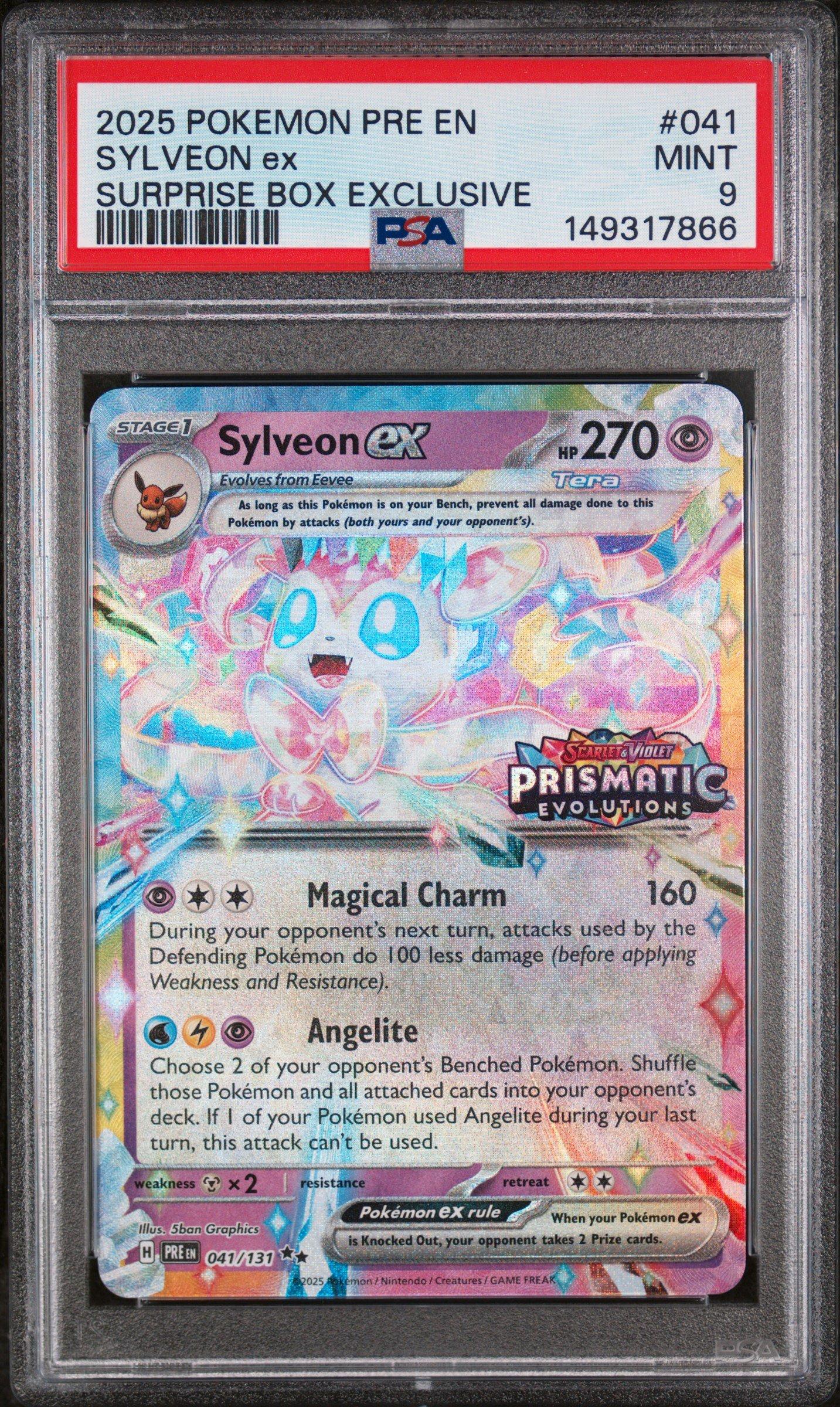 2025 Pokemon Pre En-prismatic Evolutions 041 Sylveon Ex Surprise