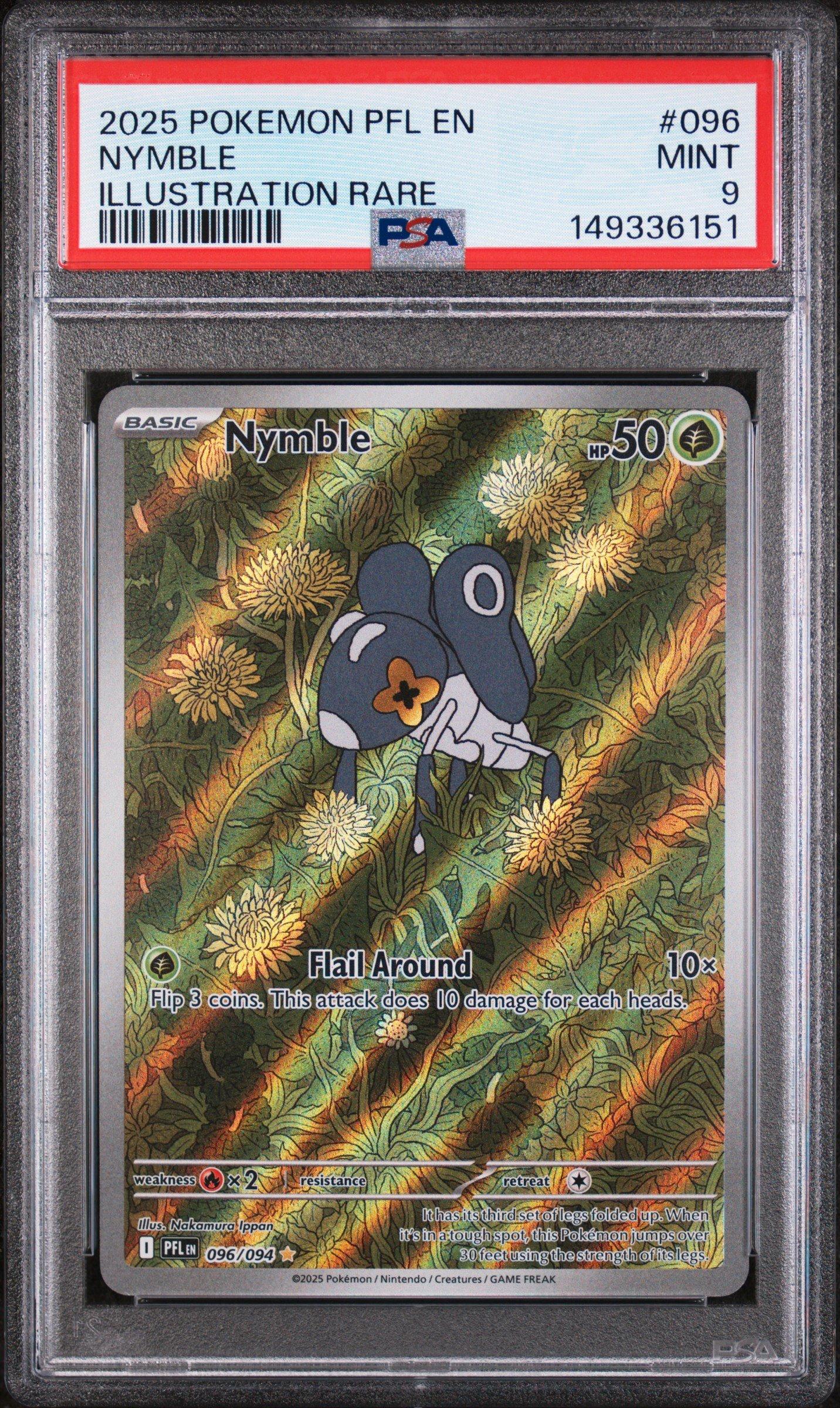 ⭐︎N⭐︎ 2025 Pokemon Pfl En-phantasmal Flames 096 Nymble Illustration Rare