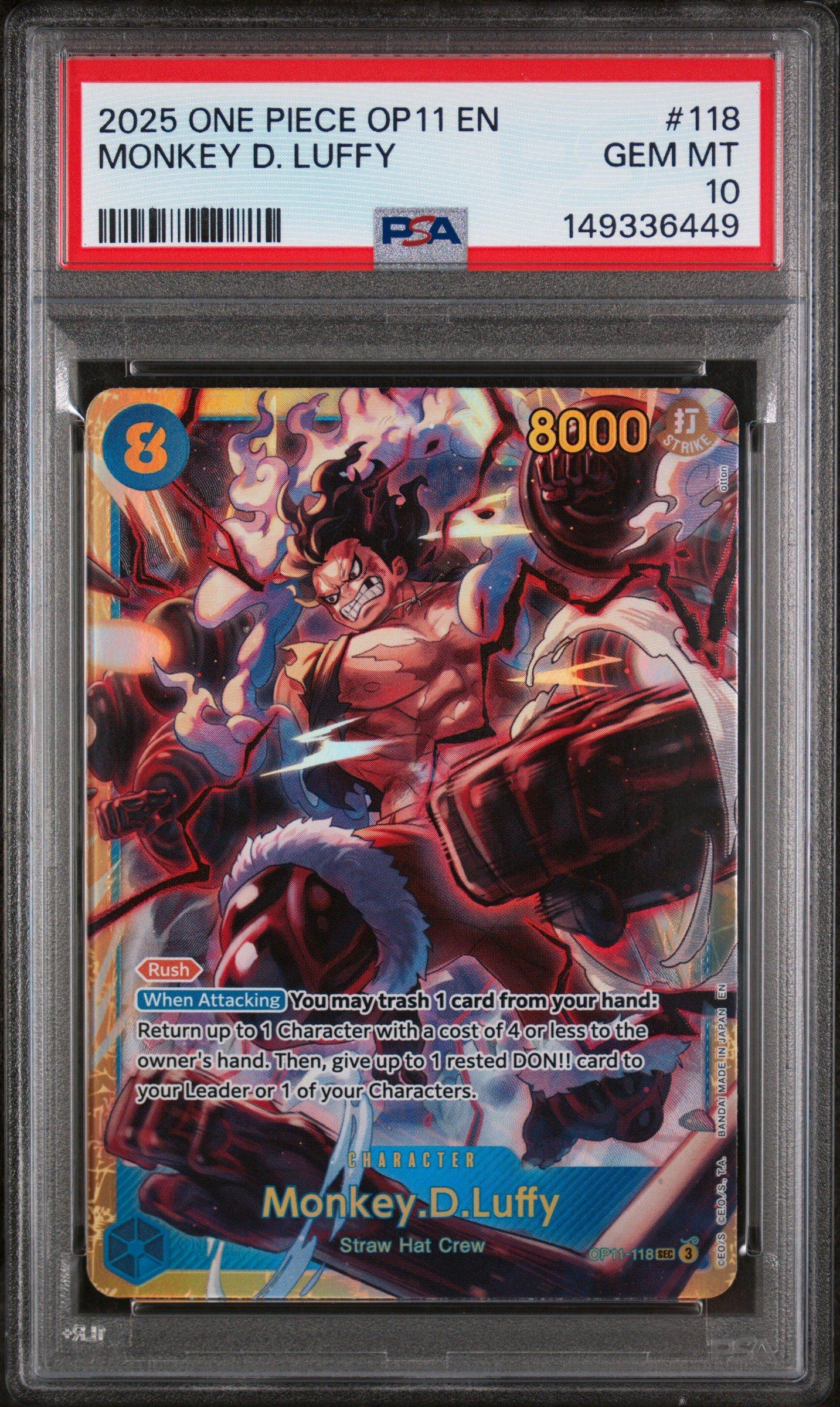PSA10※11連番※ ONE PIECEドンカード ワンピースデイ 2025 PSA10】連番 ワンピースカード DAY 2025 ドンカード DAY'25 ルフィ P