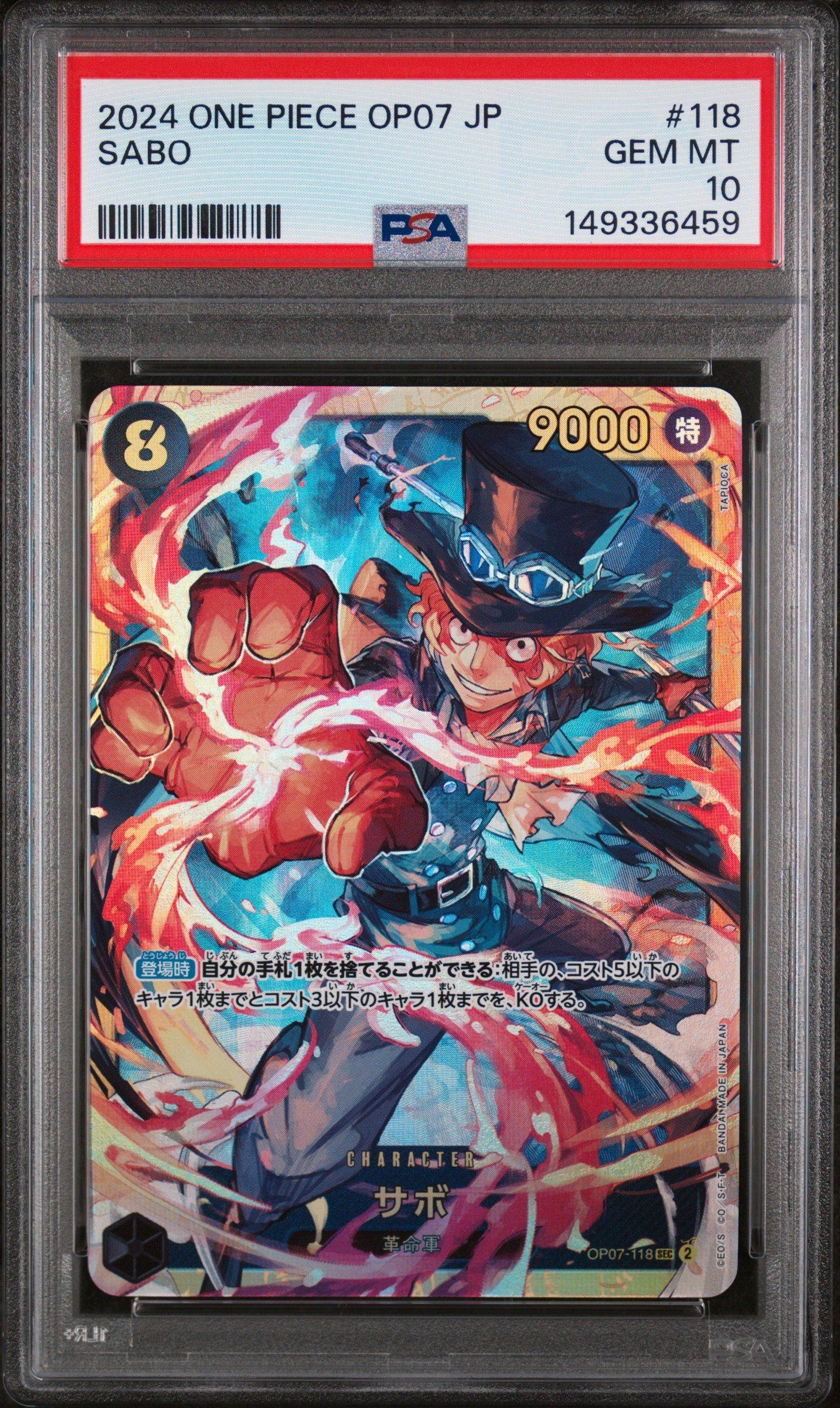 2024 One Piece Japanese Op07-500 Years In The Future 118 Sabo PSA