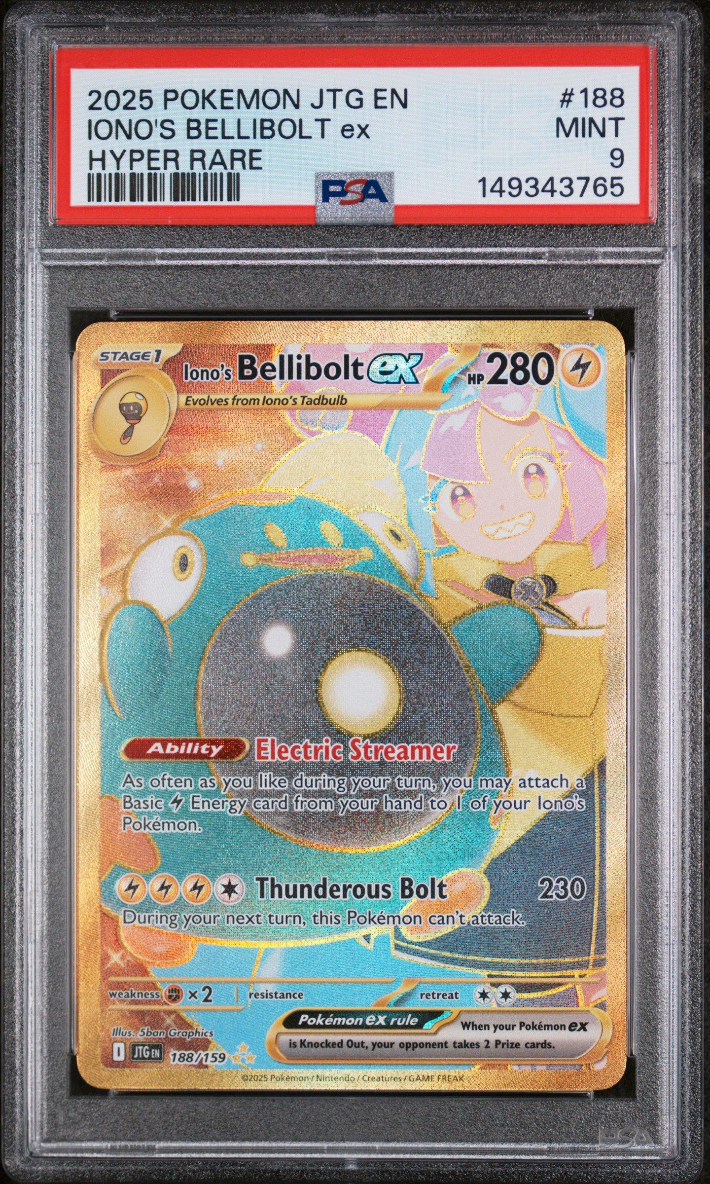2025 Pokemon Jtg En-journey Together 188 Iono's Bellibolt Ex Hyper