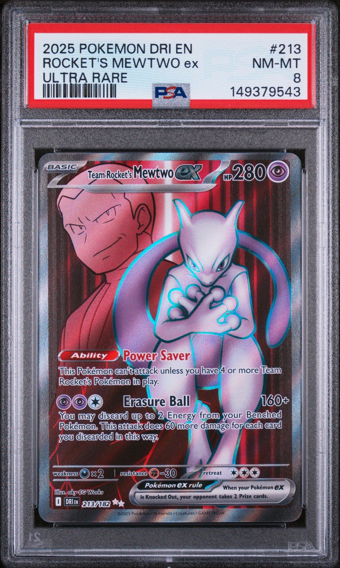 2025 Pokemon Dri En-destined Rivals 213 Team Rocket's Mewtwo Ex