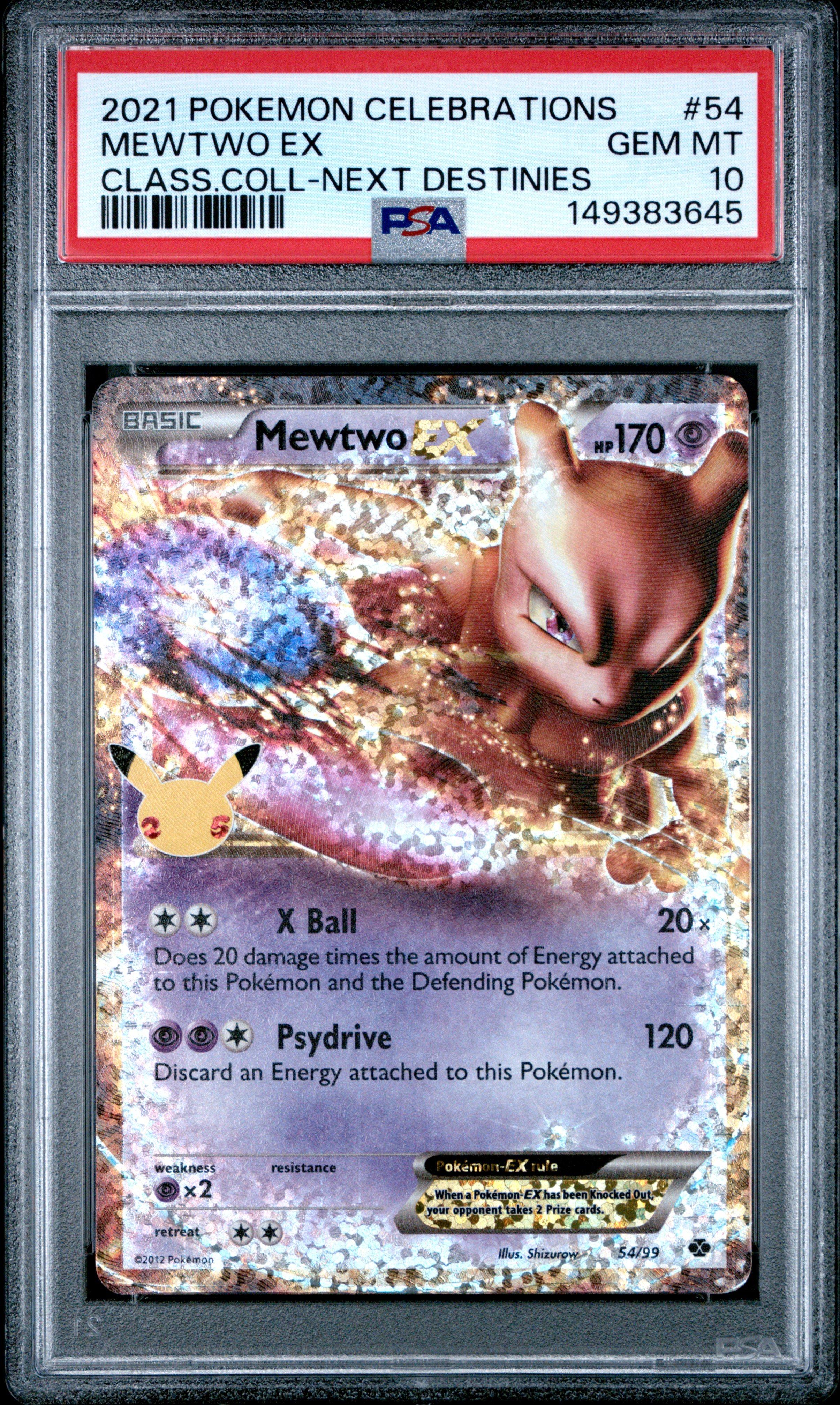 2021 Pokemon Celebrations Classic Collection 54 Mewtwo Ex PSA 10