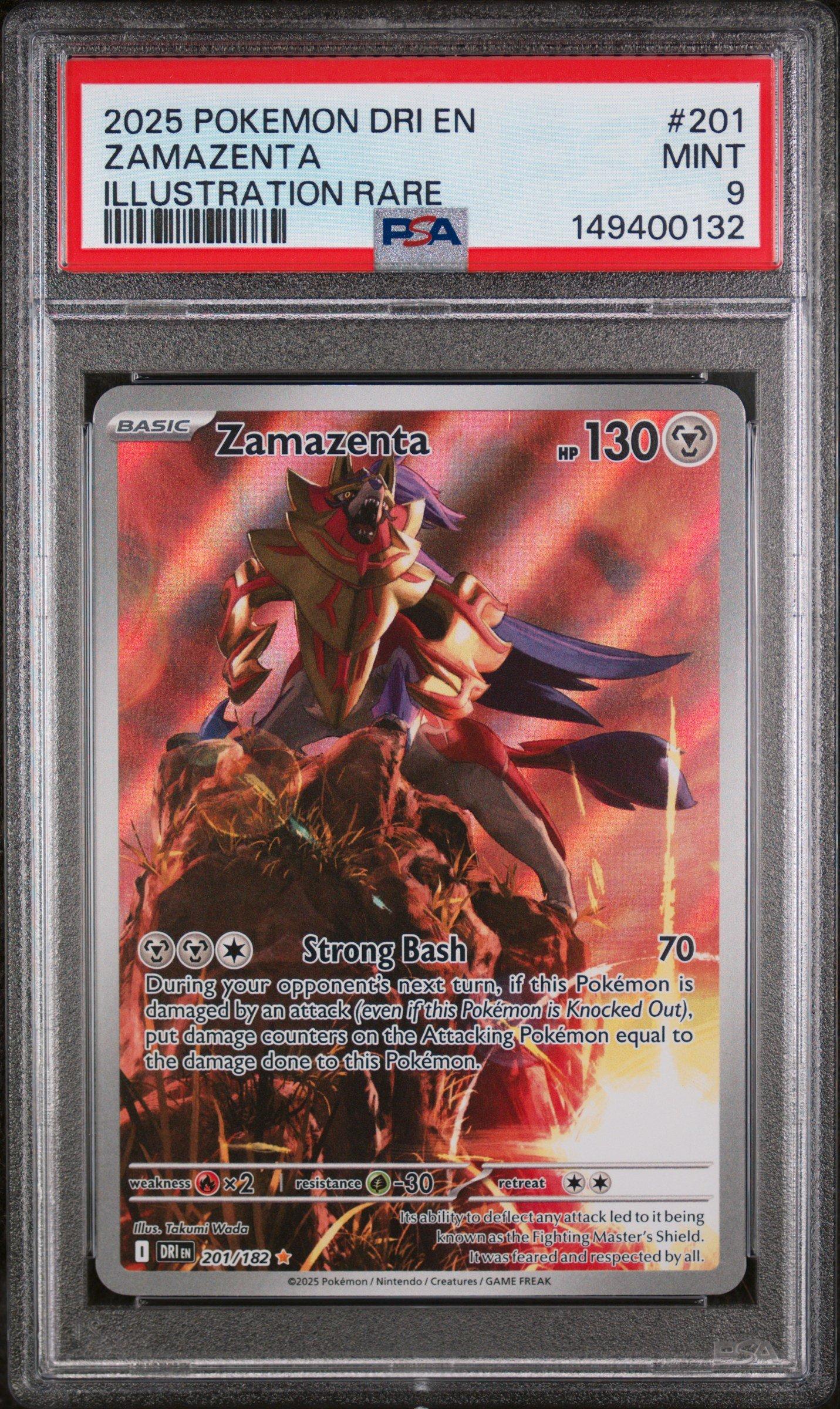 2025 Pokemon Dri En-destined Rivals 201 Zamazenta Illustration
