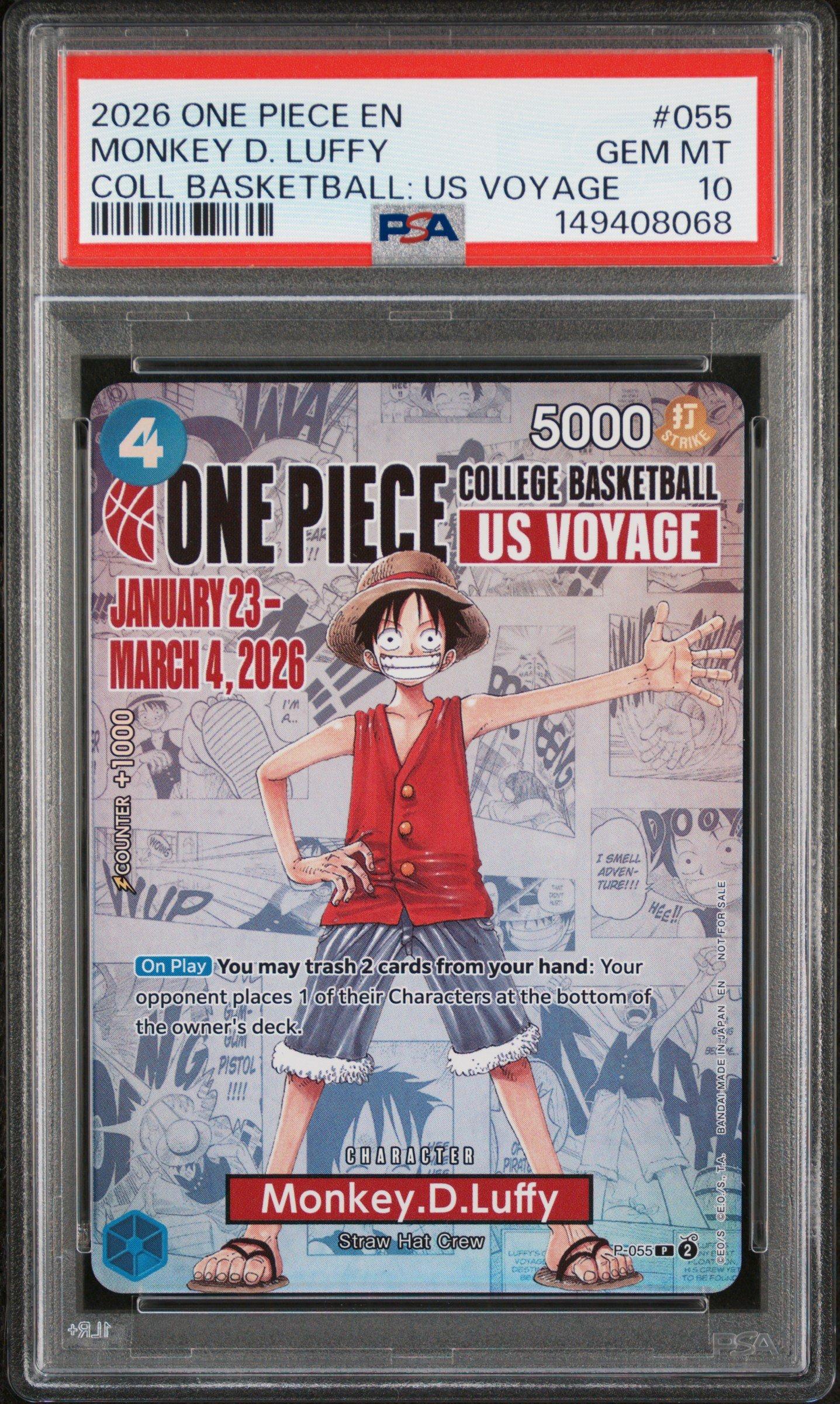 2026 One Piece Promos 055 Monkey D. Luffy One Piece College