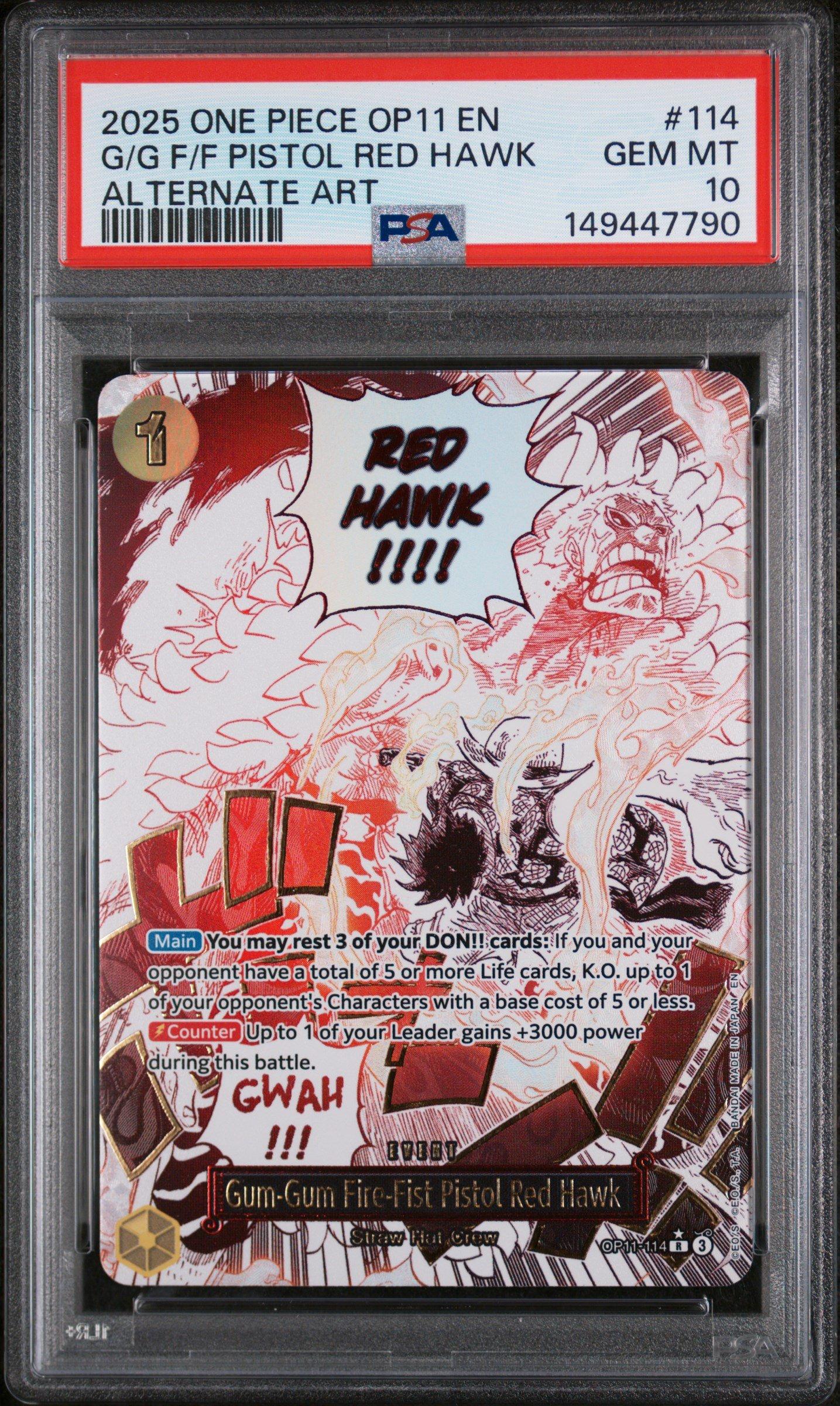 2025 One Piece Op11-a Fist Of Divine Speed 114 Gum-gum Fire-fist