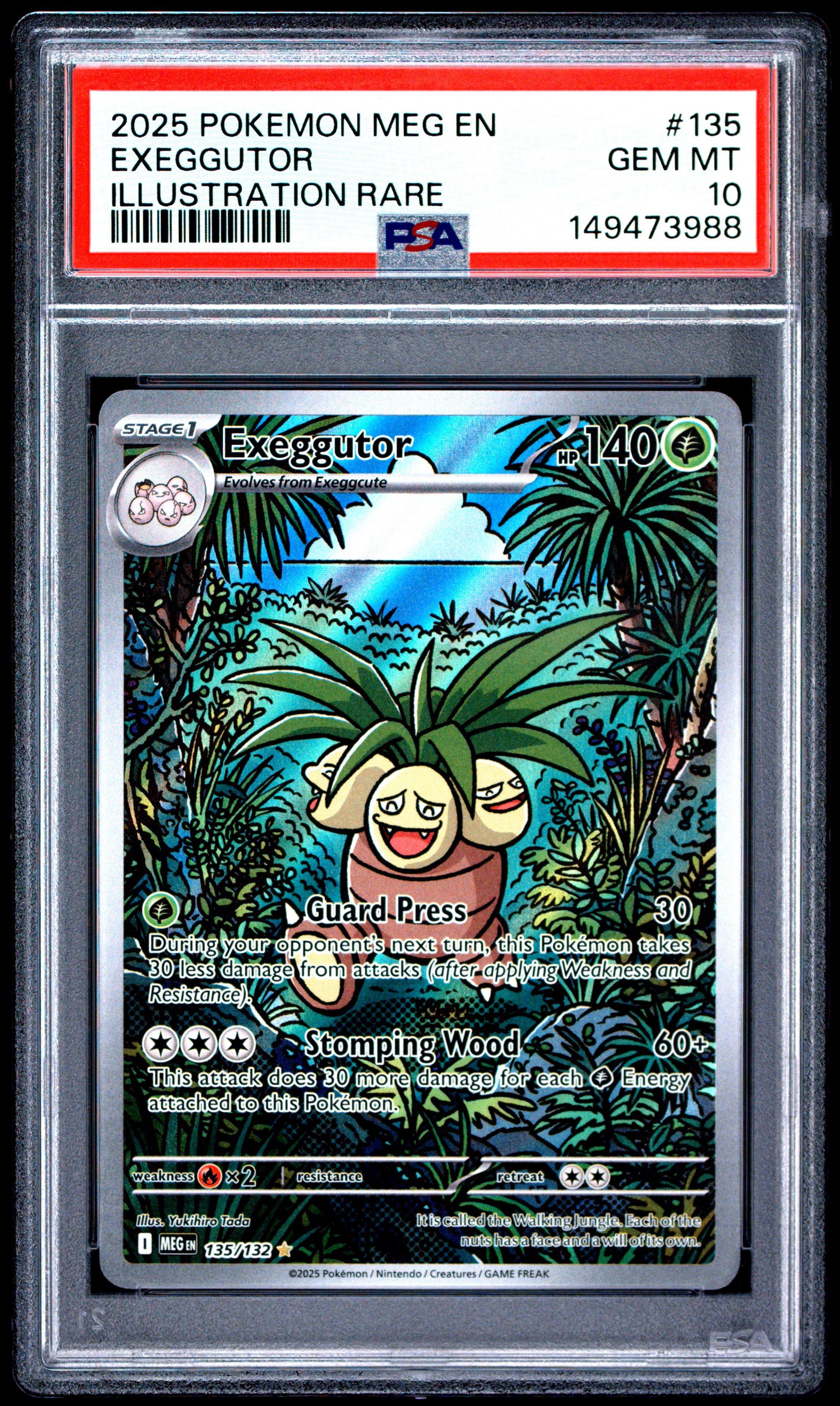 2025 Pokemon Meg En-mega Evolution 135 Exeggutor Illustration Rare