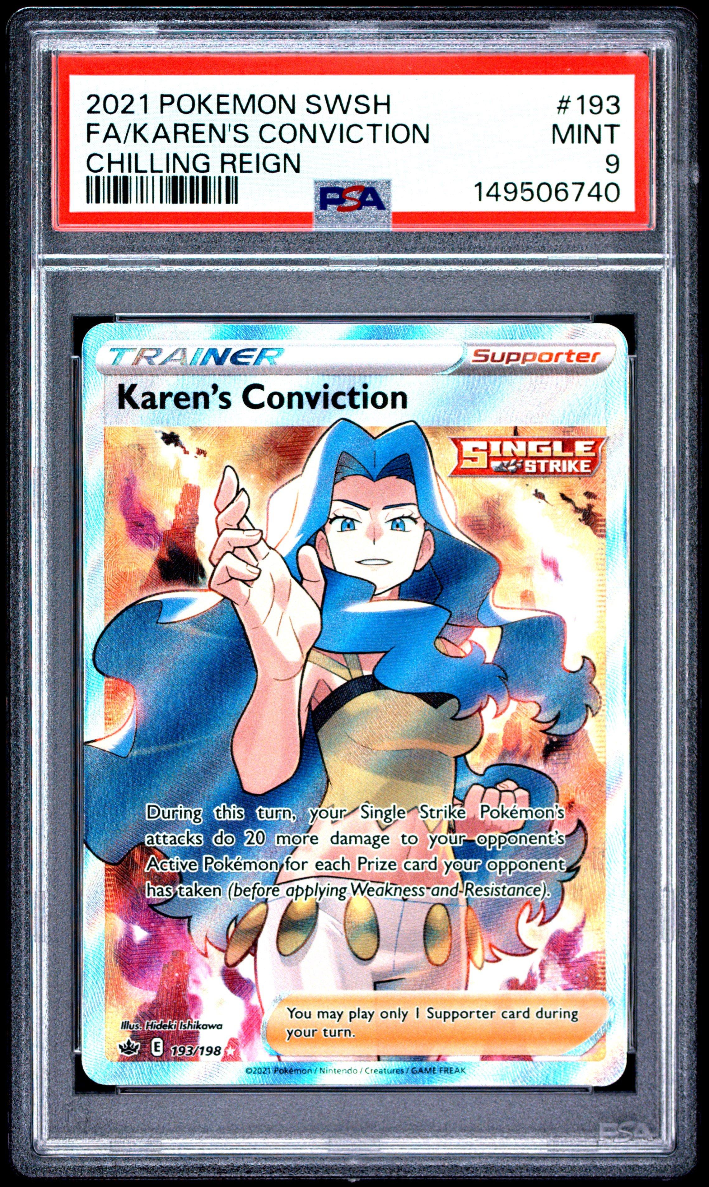 2021 Pokemon Sword & Shield Chilling Reign 193 Full Art/karen's