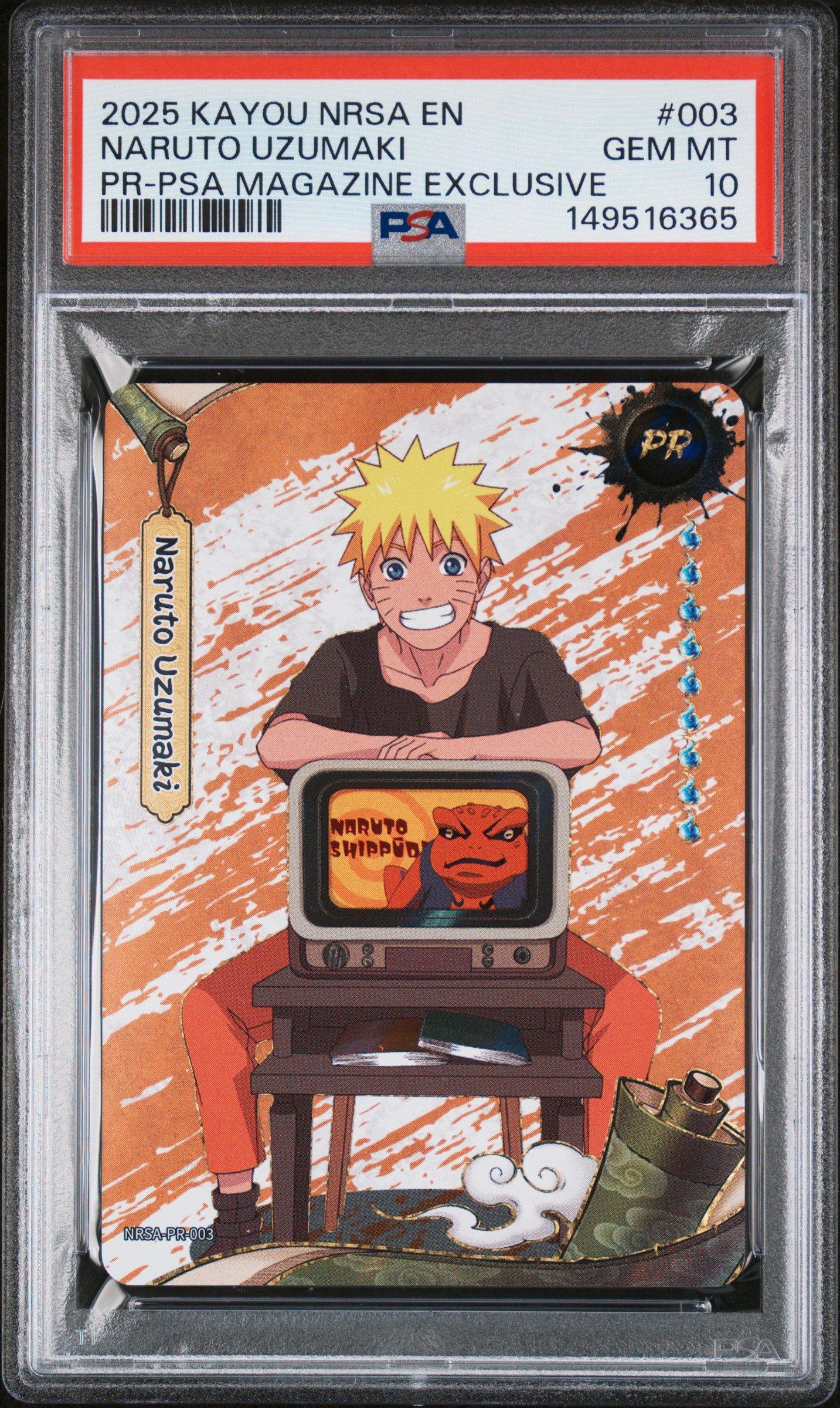 2025 Kayou Naruto Smriti Collectible Card Nrsa-chapter Jin English Series 2 Pr 003 Naruto Uzumaki Psa Magazine Exclusive PSA 10