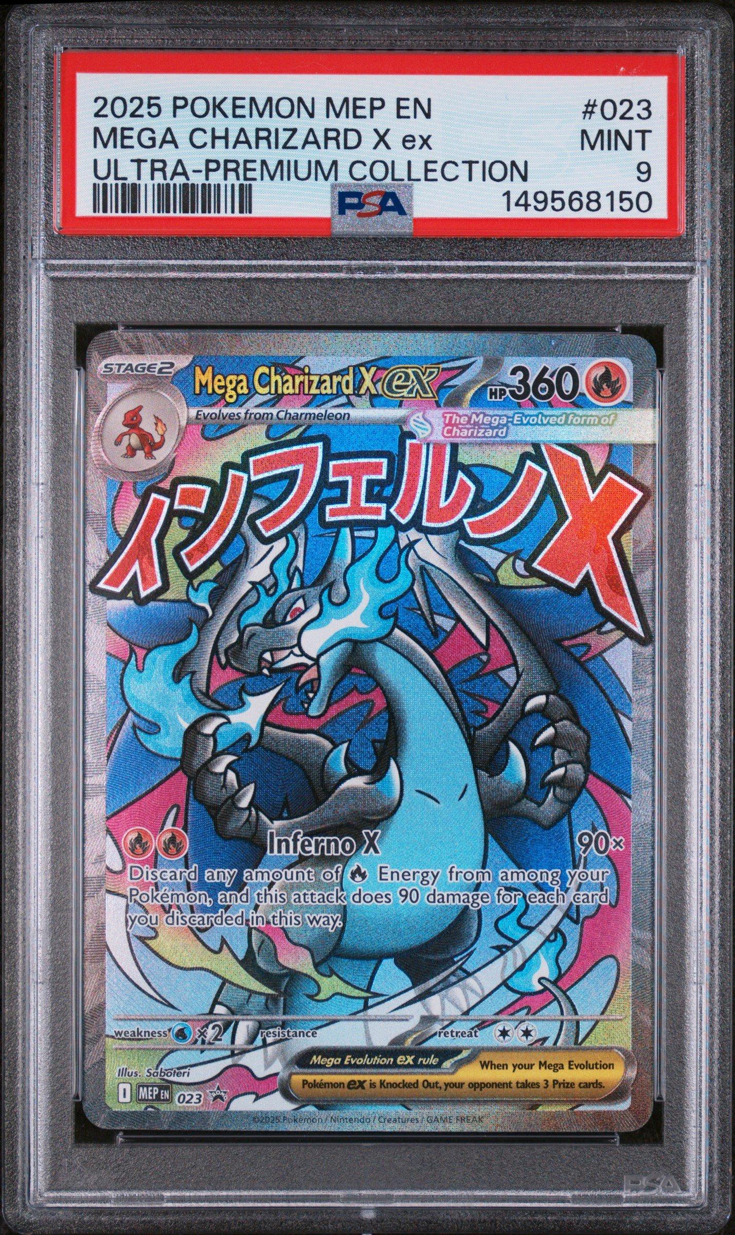 2025 Pokemon Mep En-me Black Star Promo 023 Mega Charizard X Ex