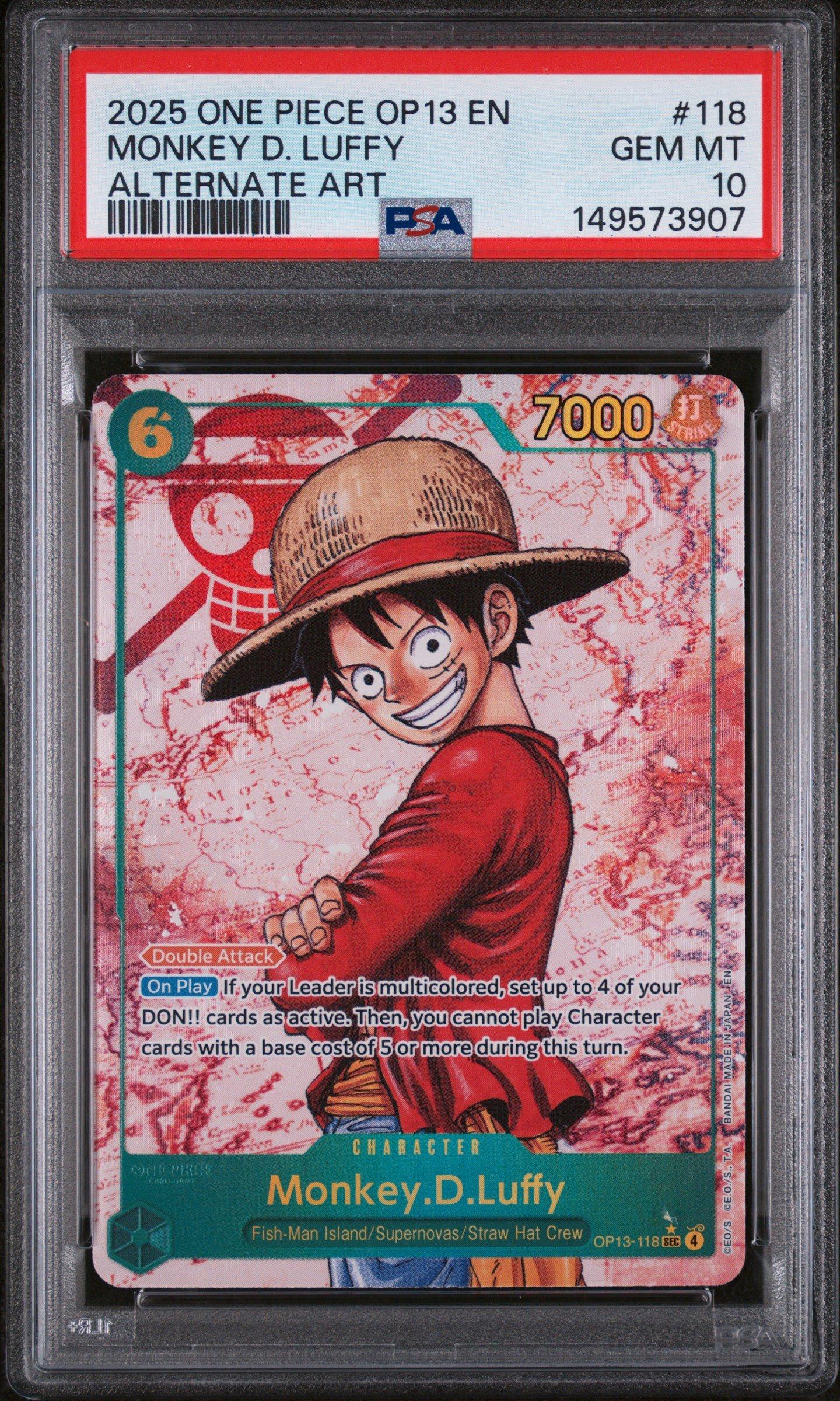 2025 ONE PIECE OP13 JP #118 ルフィ 2025 One Piece Op13-carrying On His Will 118 Monkey D. Luffy